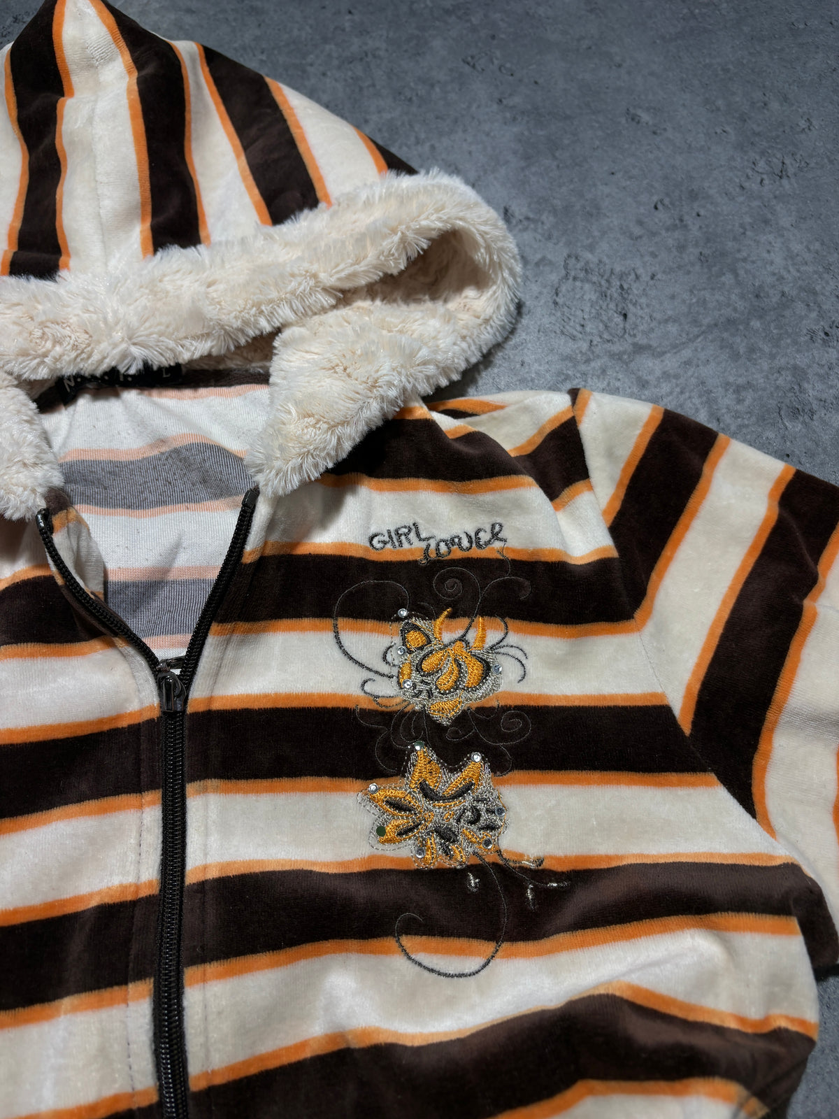 2000s Fur Velur Hoodie