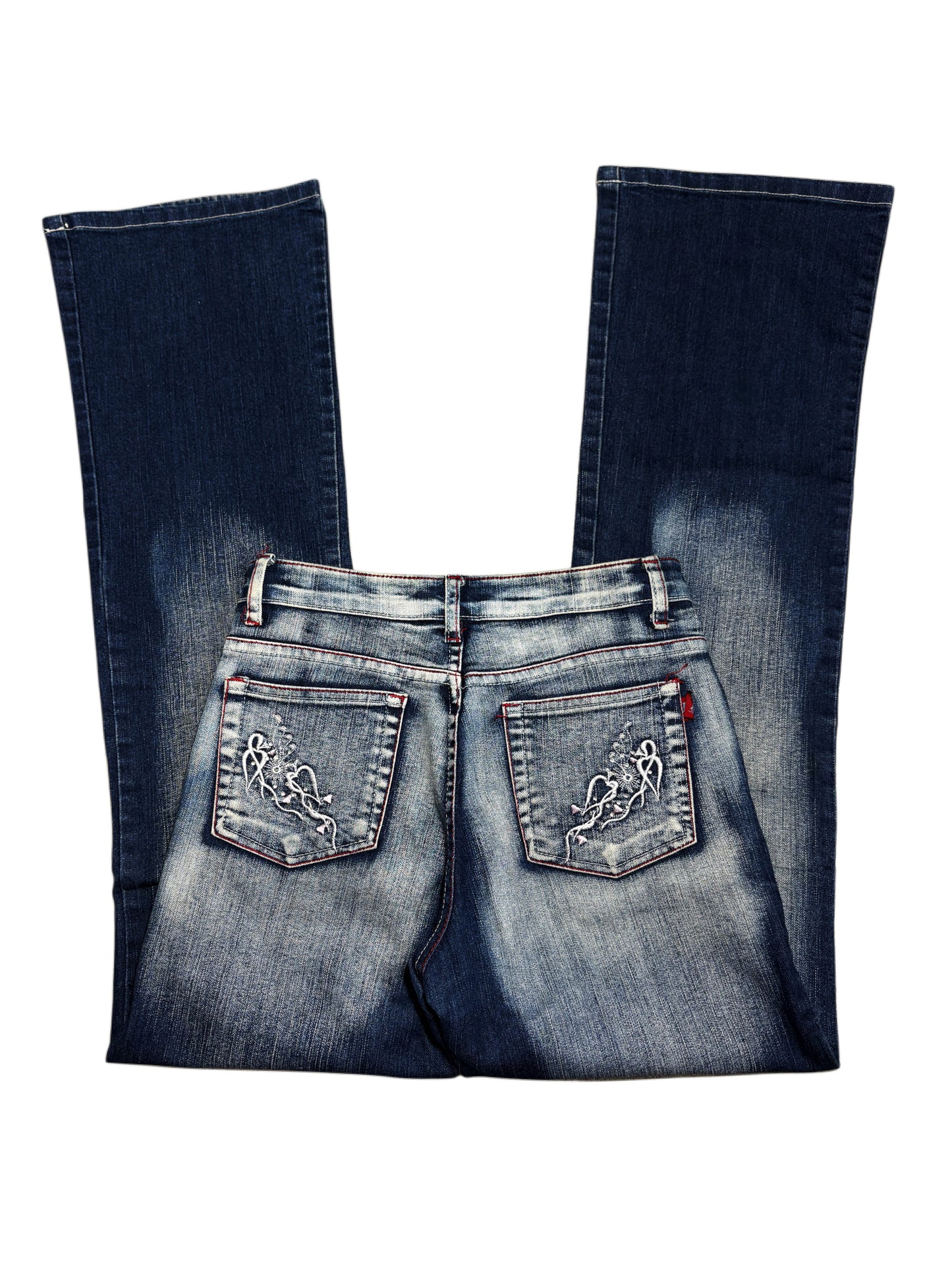 2000s Flare Jeans Dzwony Washed Y2K