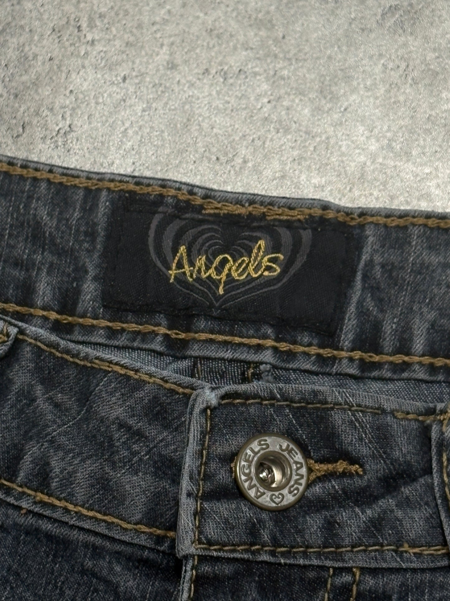 2000s Y2K Butterfly Embroidery Flared Jeans