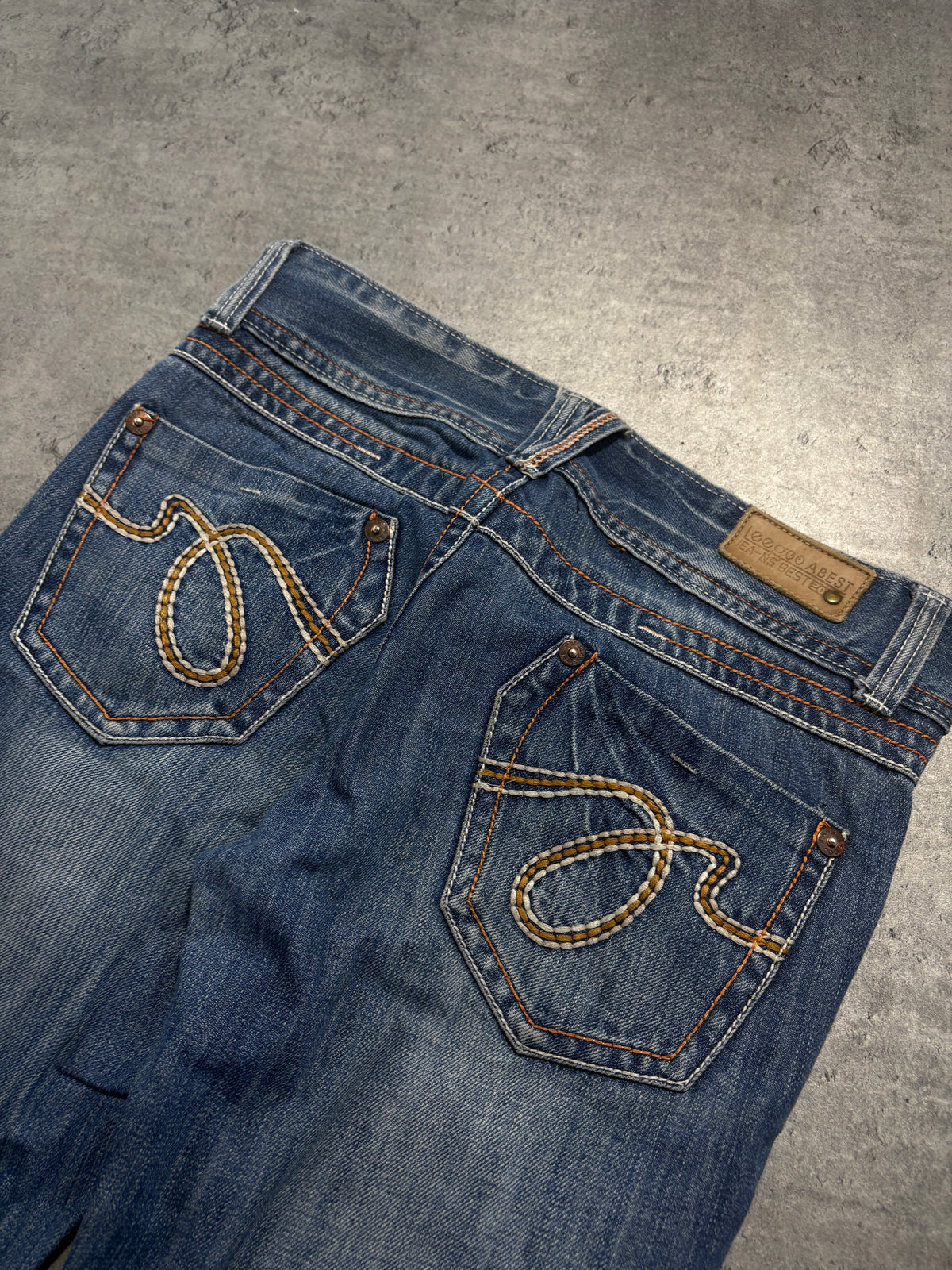 2000s Flared Embroidery Jeans y2k