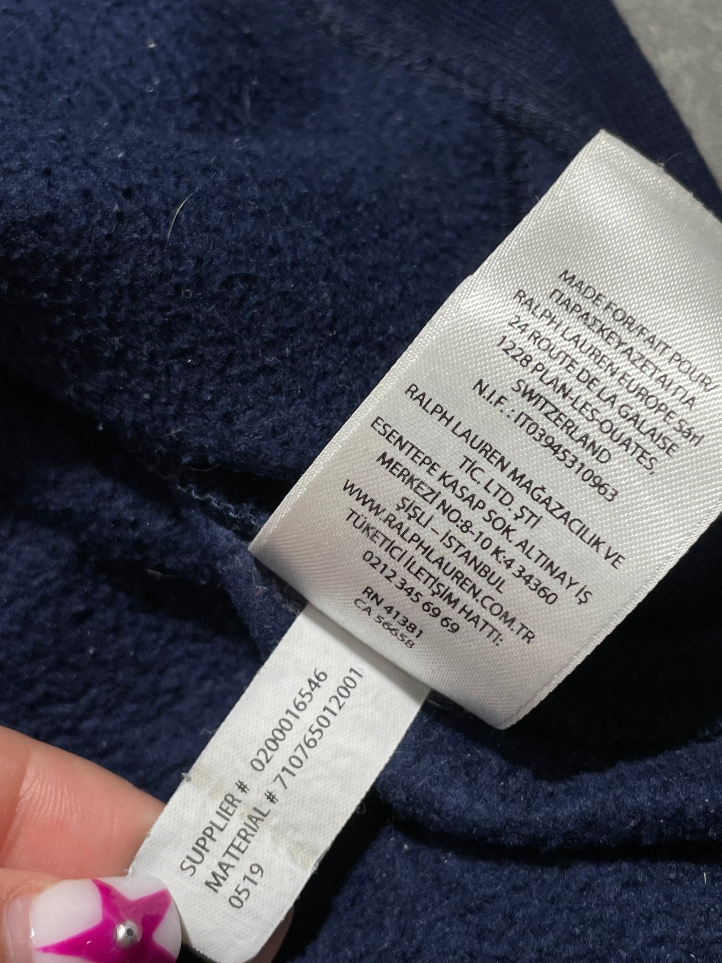 Polo Ralph Lauren navy hoodie