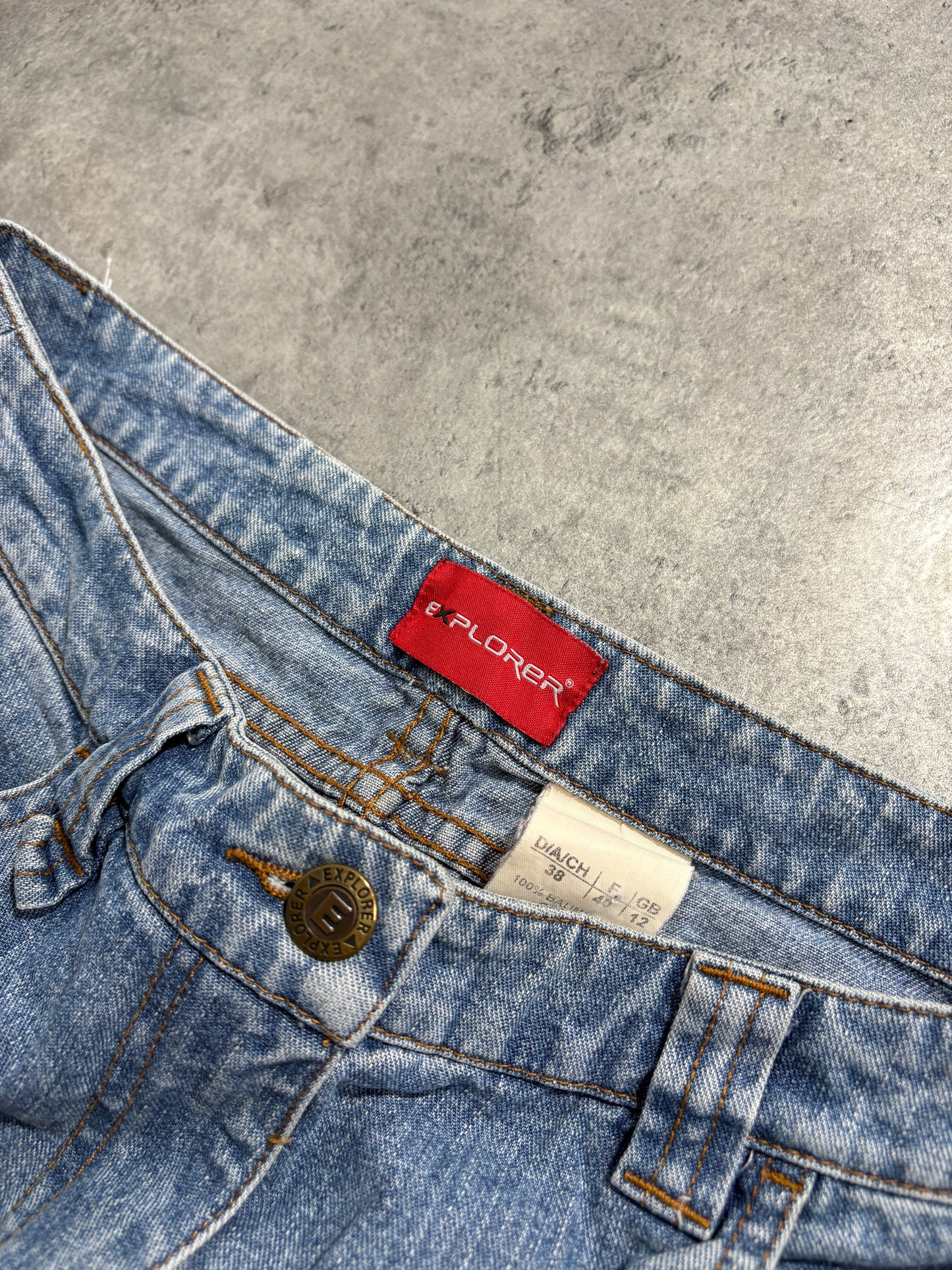 2000s Explorer Ultra Baggy Wide Leg Jeans techno