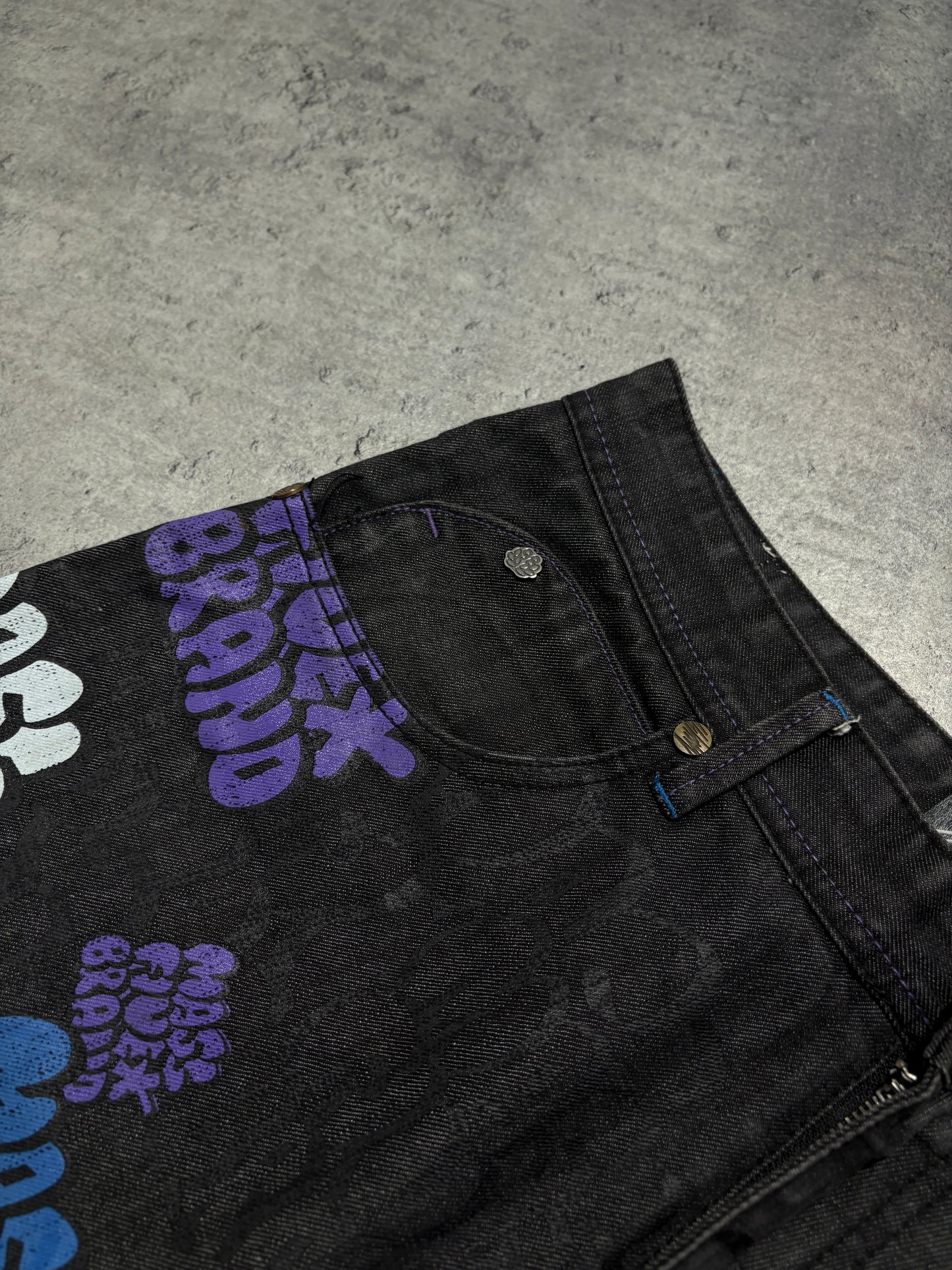 2000s Mass Denim graffiti baggy jeans OG POLSKA MARKA