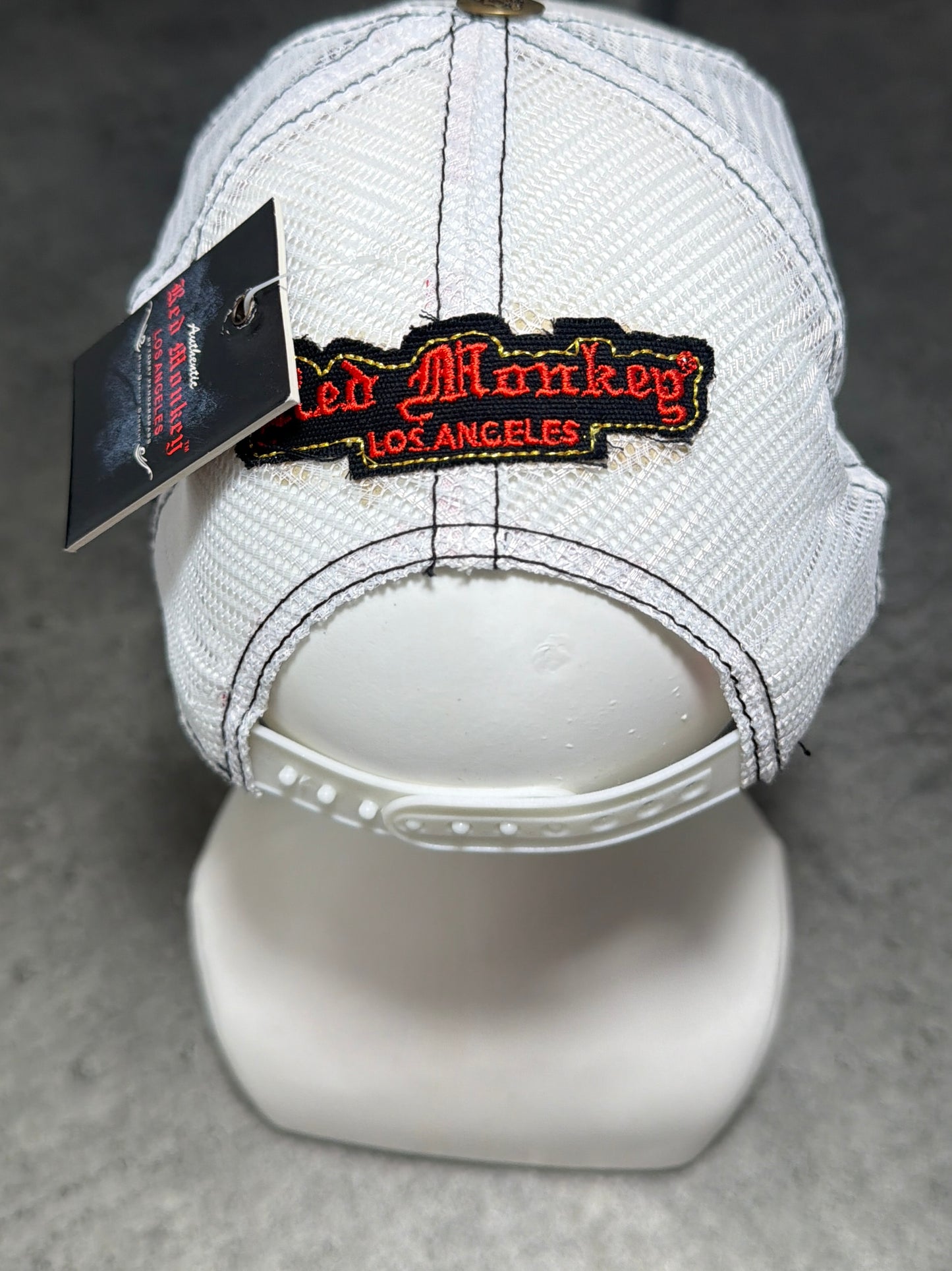 Red Monkey Trucker Cap white