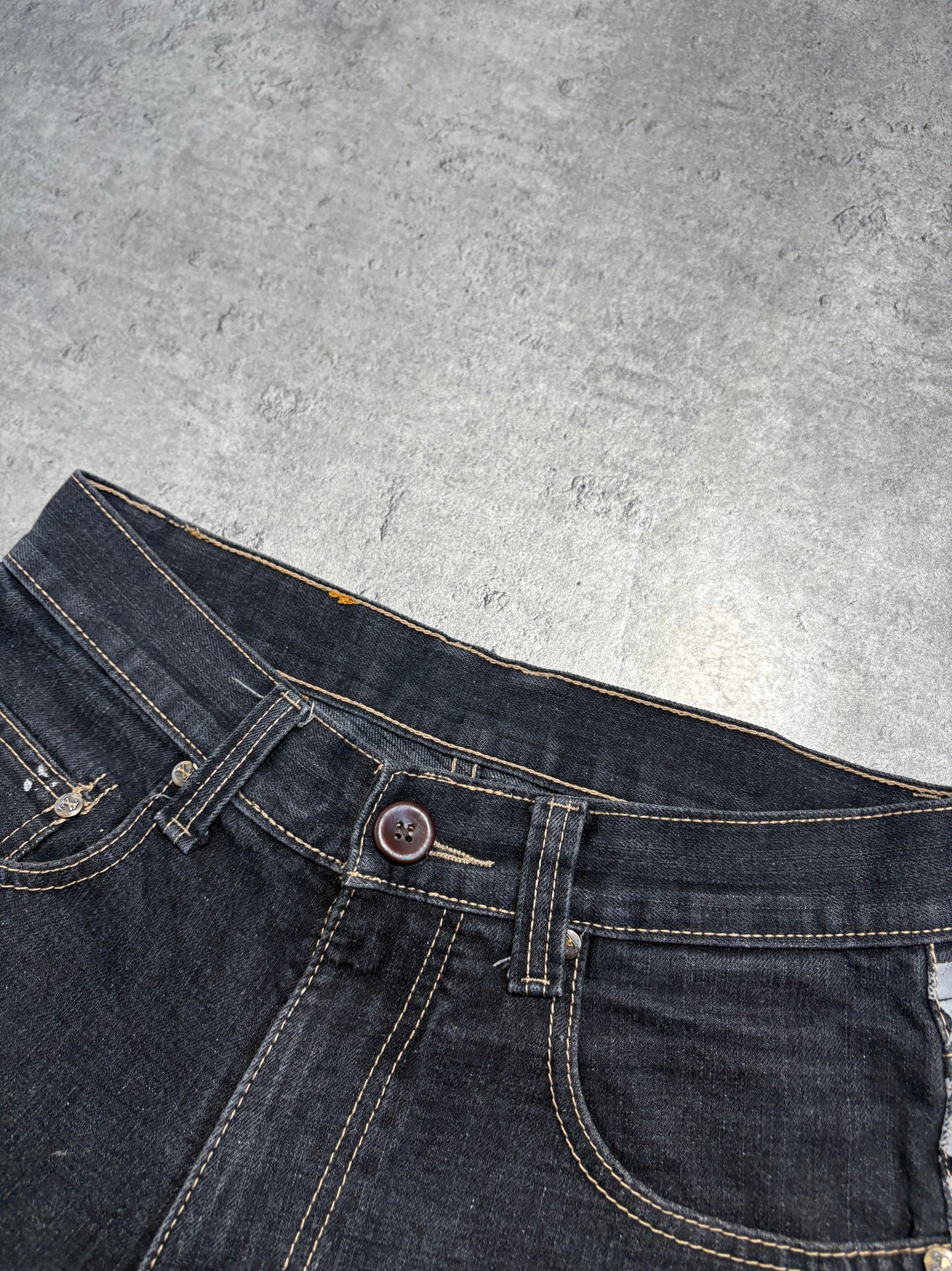 2000s Bsat Skull Jeans Jorts