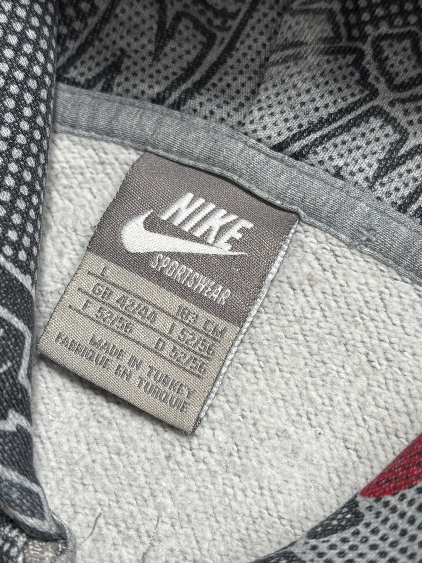 2000s Nike rap zip up hoodie
