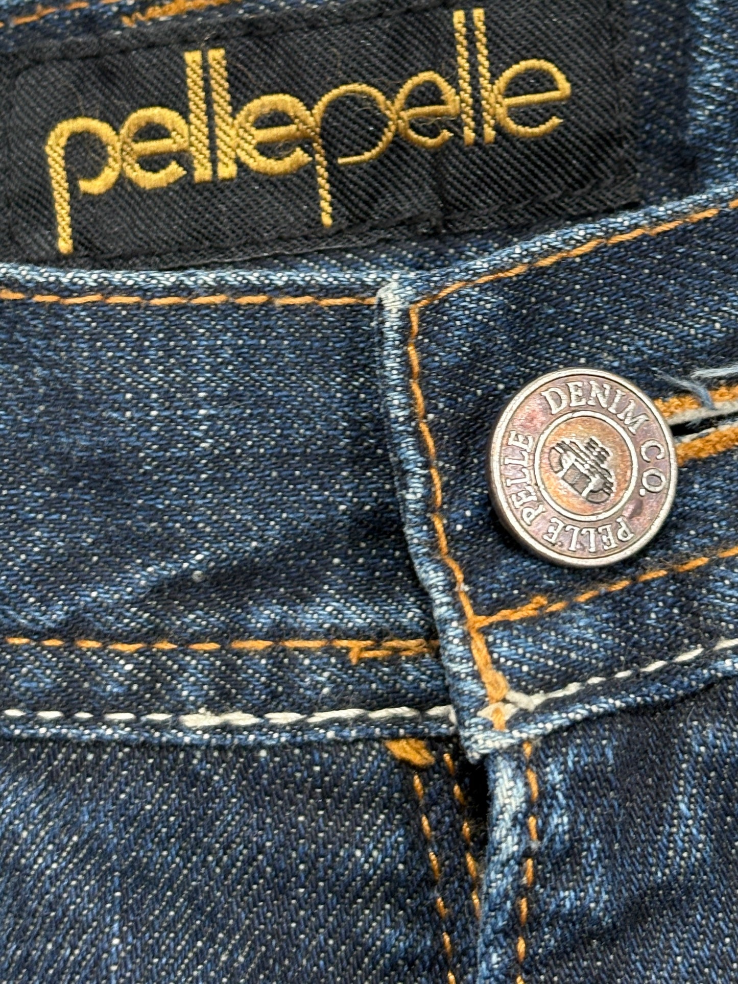 2000s og Pelle Pelle baggy jeans rhinestones