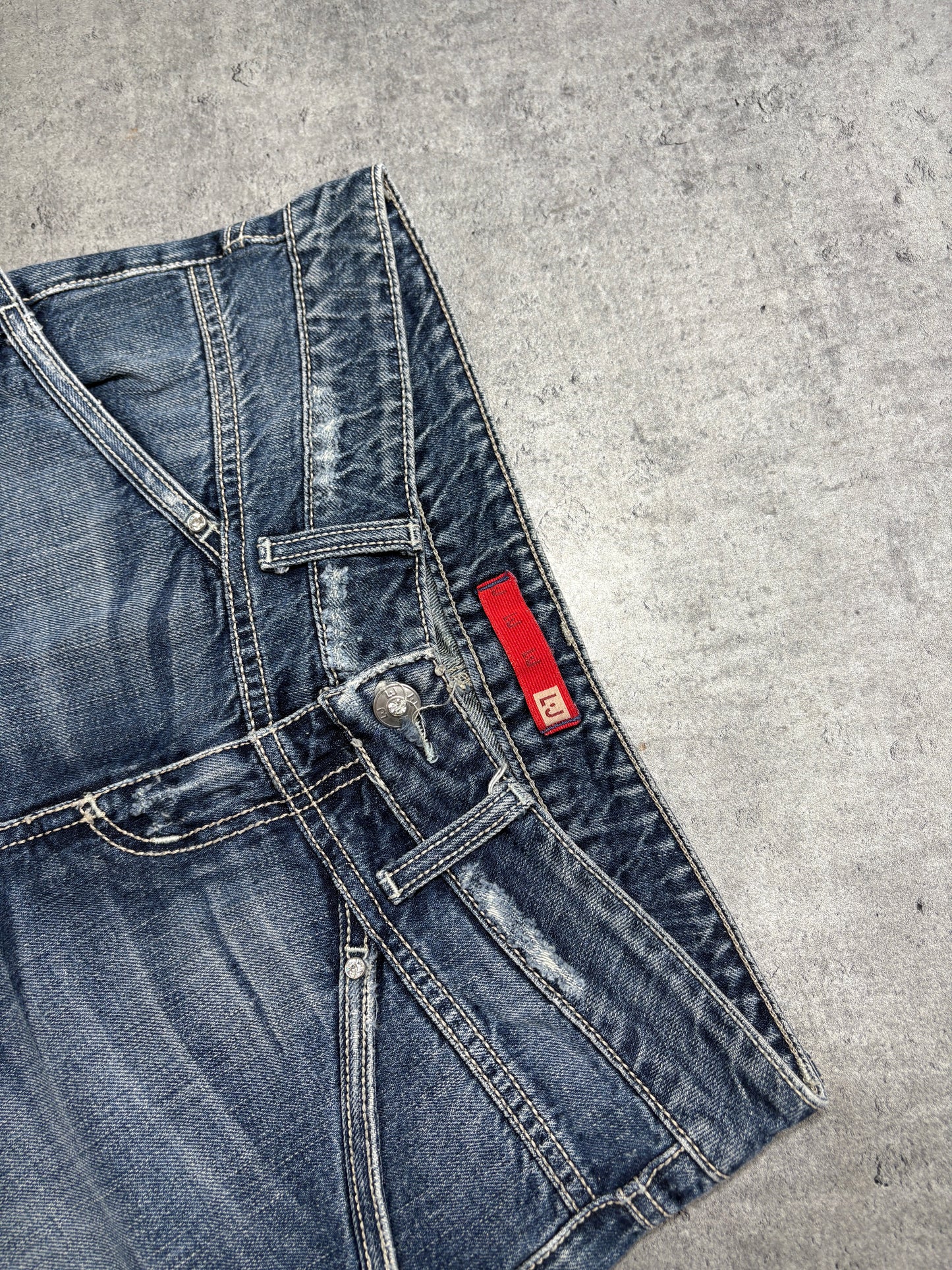 2000s Y2k Dark Denim shorts