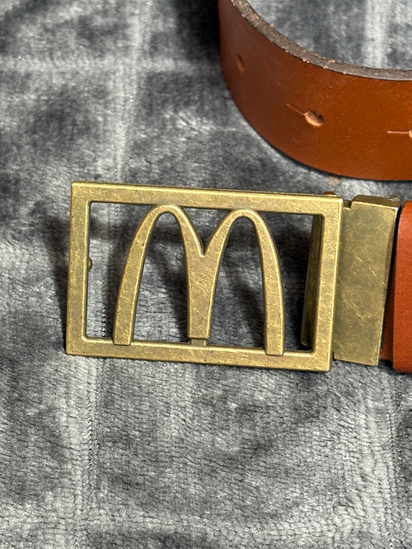 McDonald’s Belt Real Leather Y2K Pasek z prawdziwej skóry