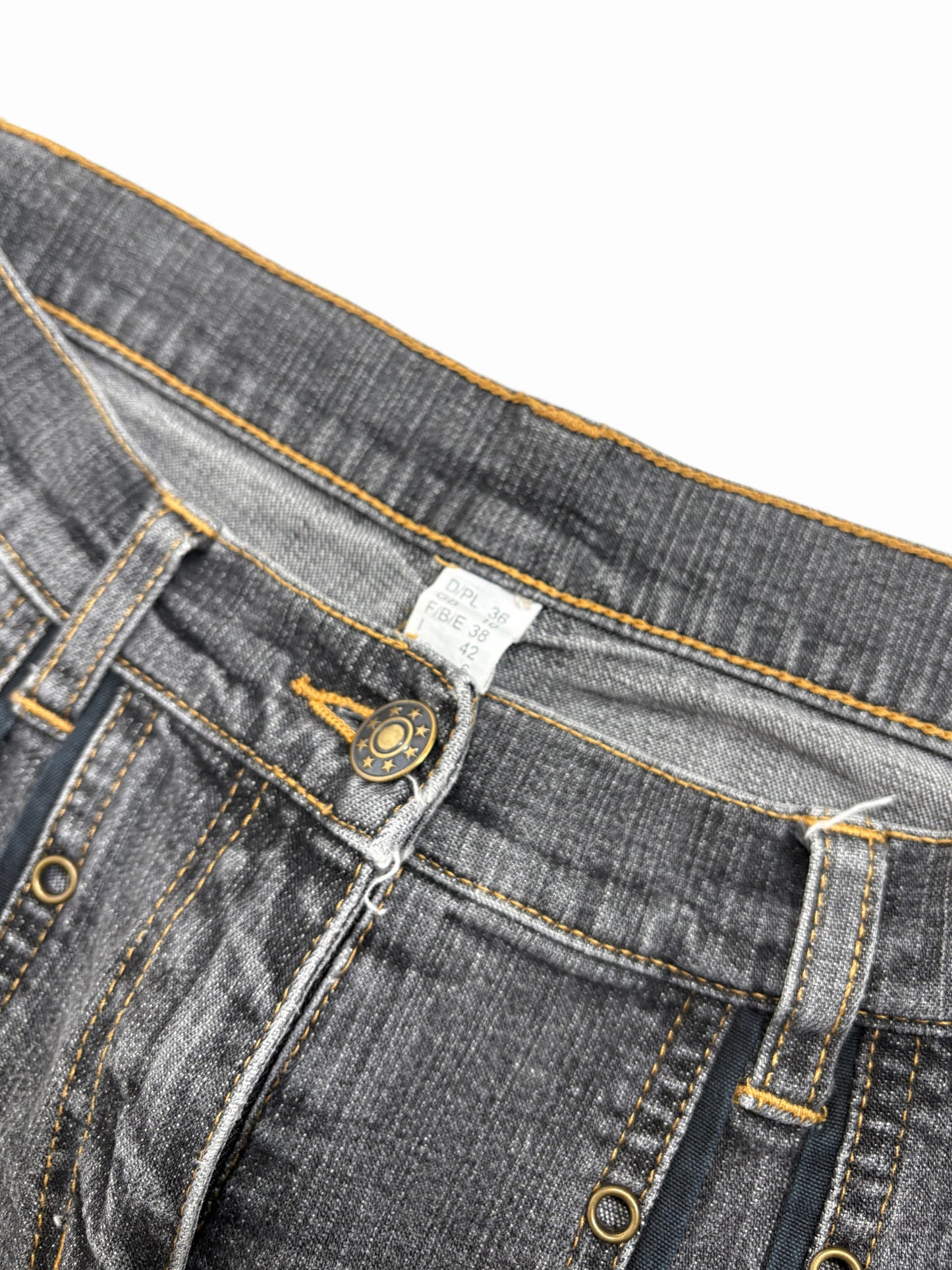 2000s Flare washed grey jeans flared bootcut