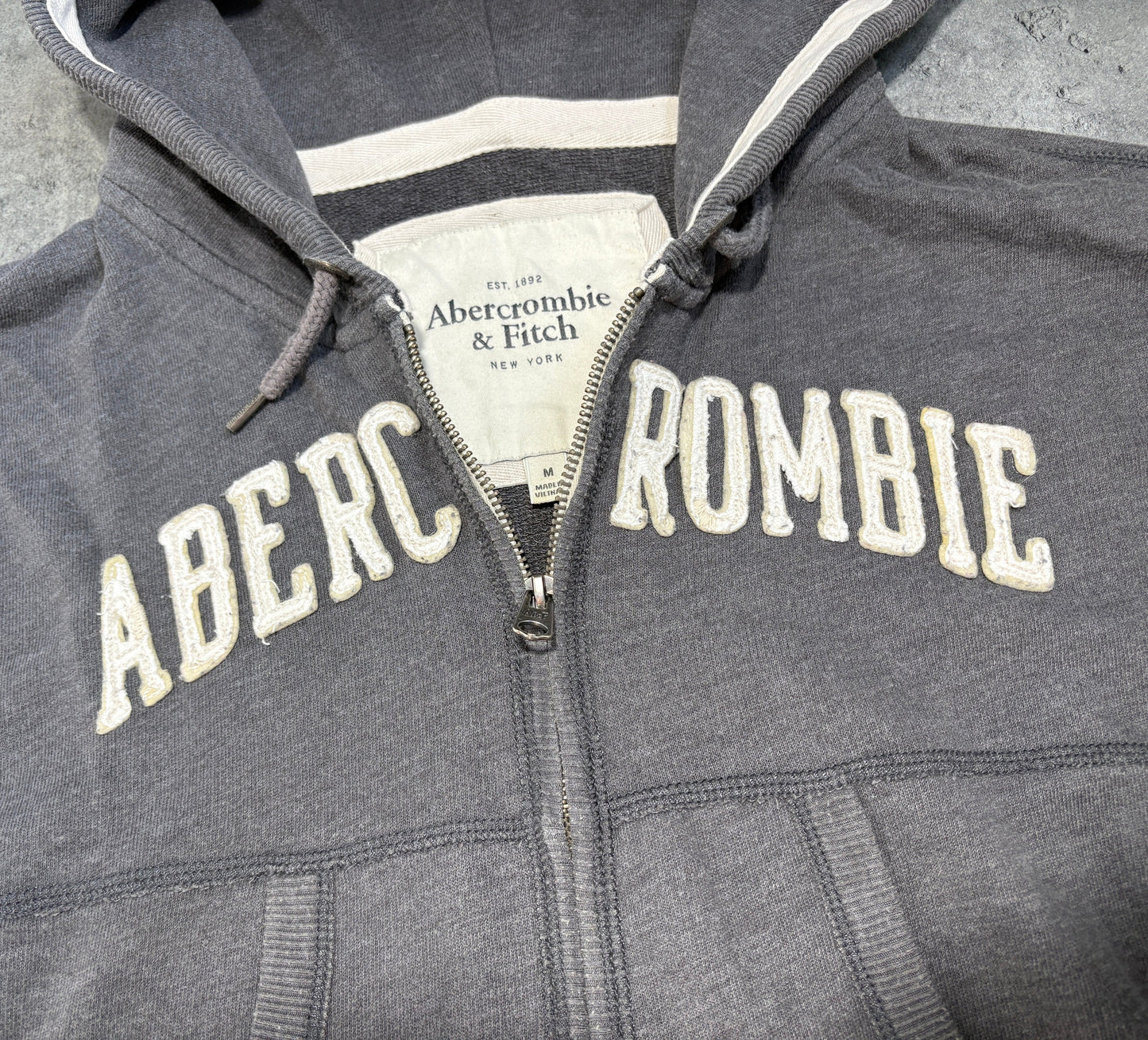 2000s Abercrombie Zip Up Boxy Short Hoodie