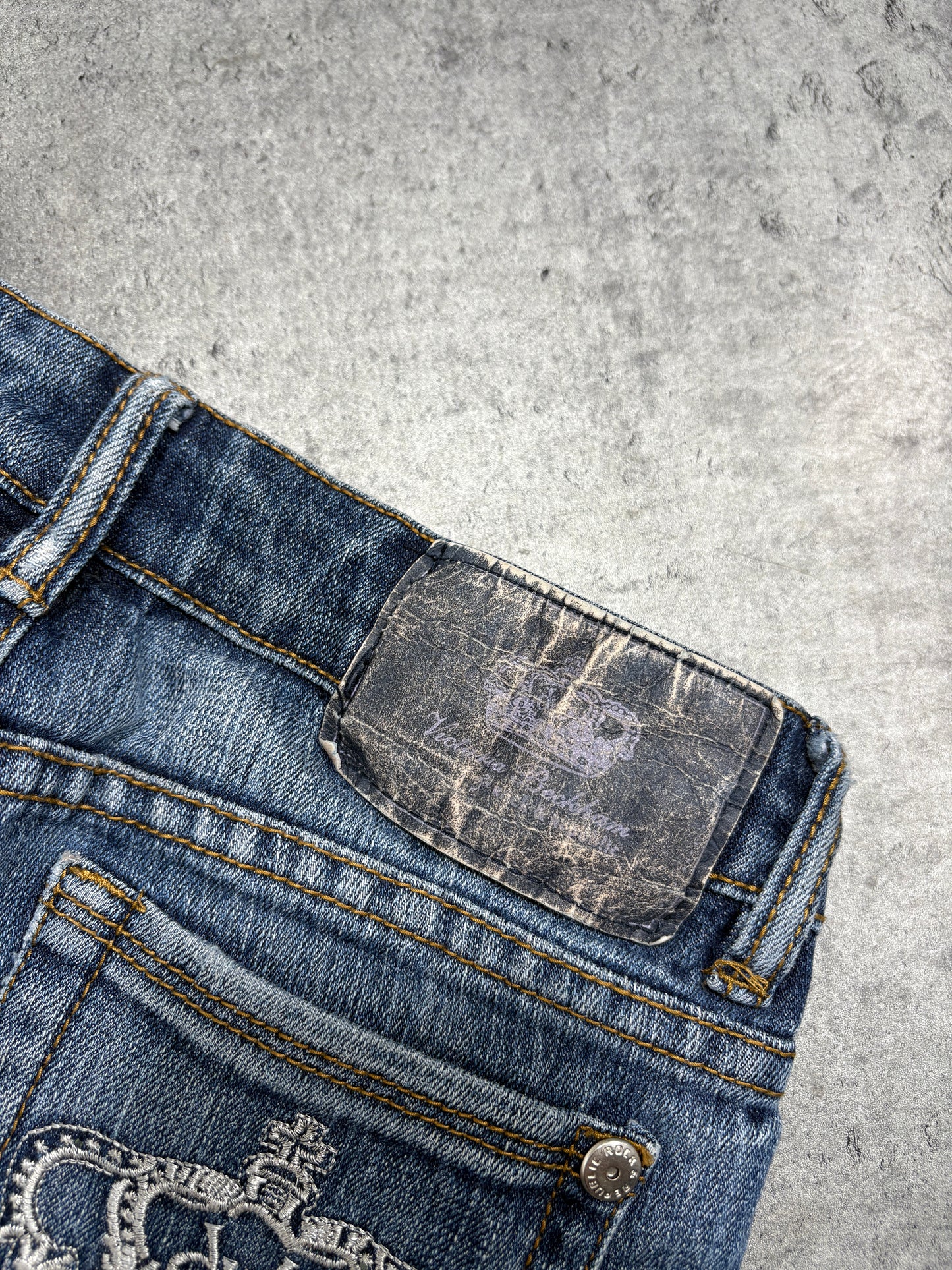 2000s Victoria Beckham by Rock Republic denim shorts