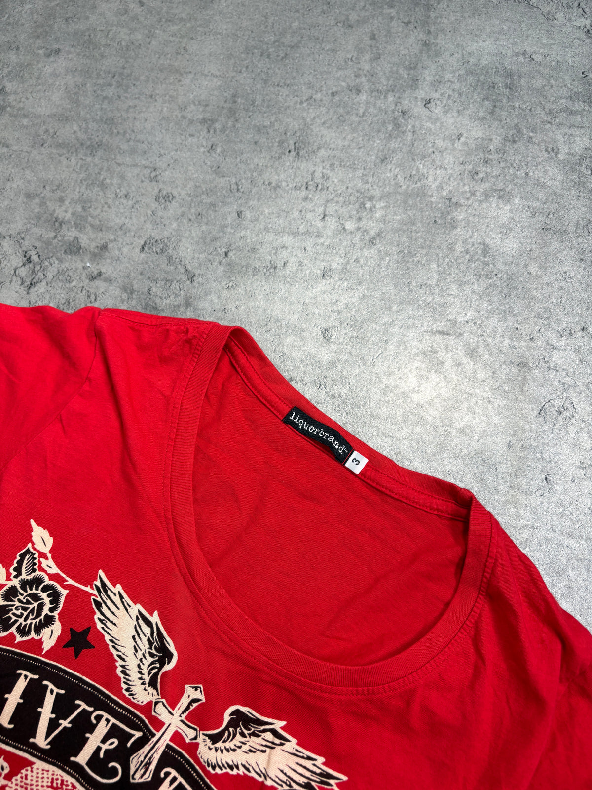 2000s Liquier Brand T-shirt skull y2k