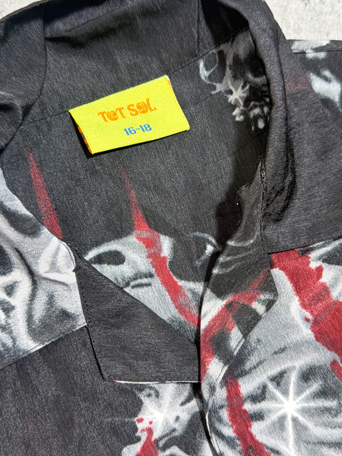 2000s Skull Flame Hawaiian Shirt