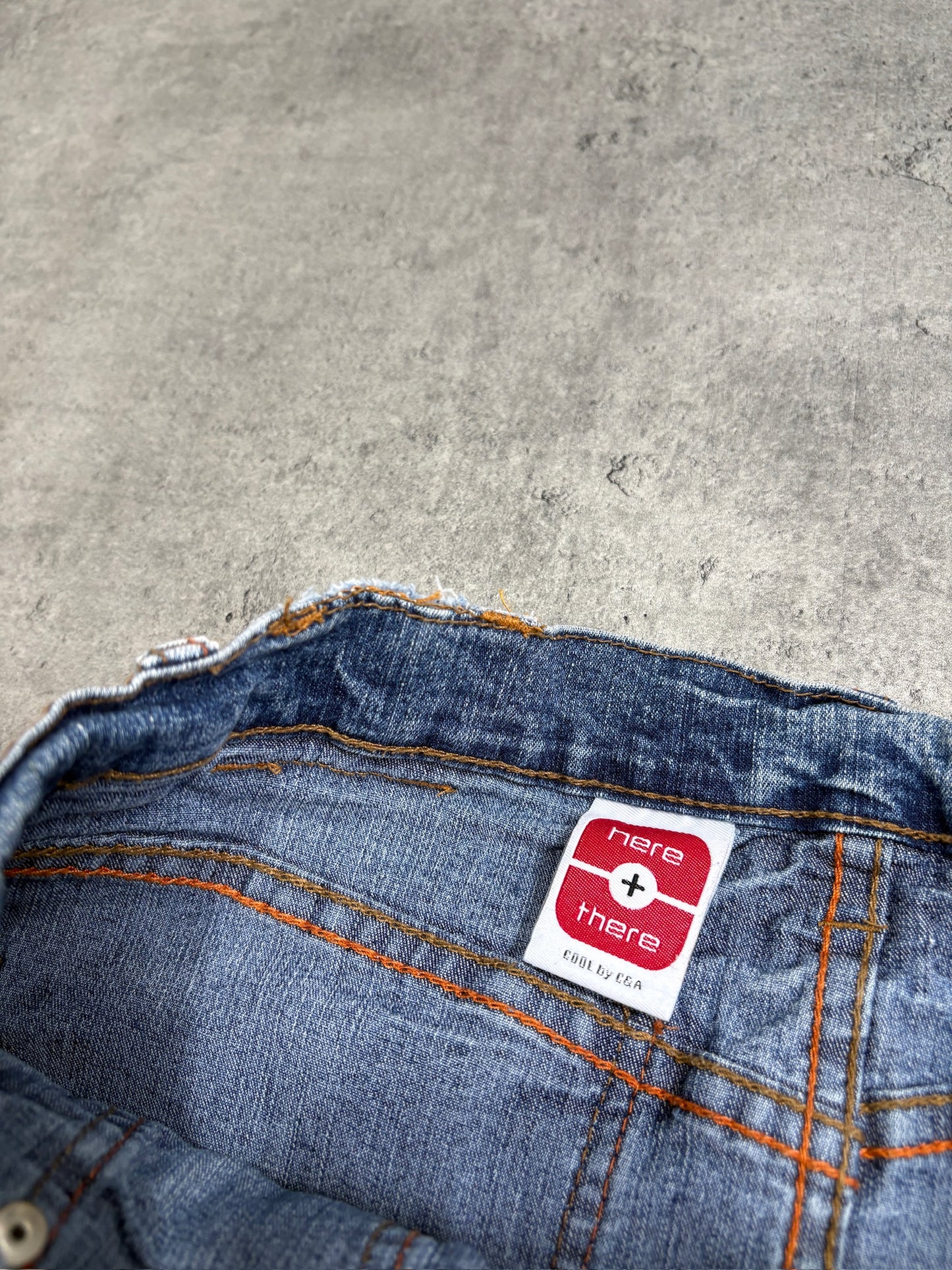 2000s Jeans Skirt Crowns Y2K Swag
