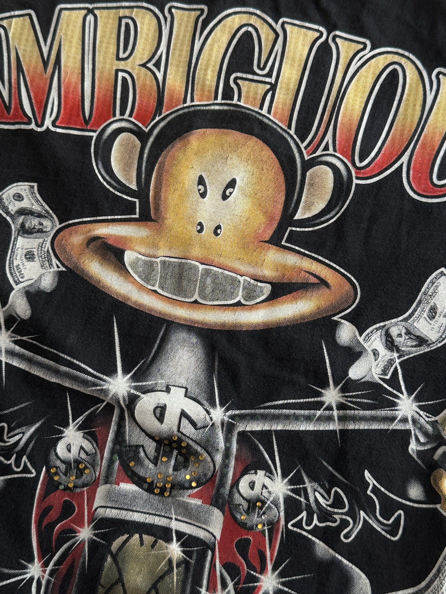 2000s Ambigous monkey swag T-shirt
