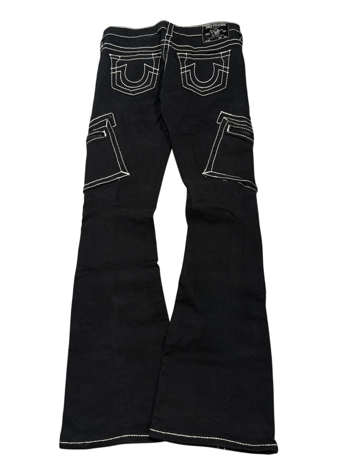 True Religon Black Flare Jeans Dzwony