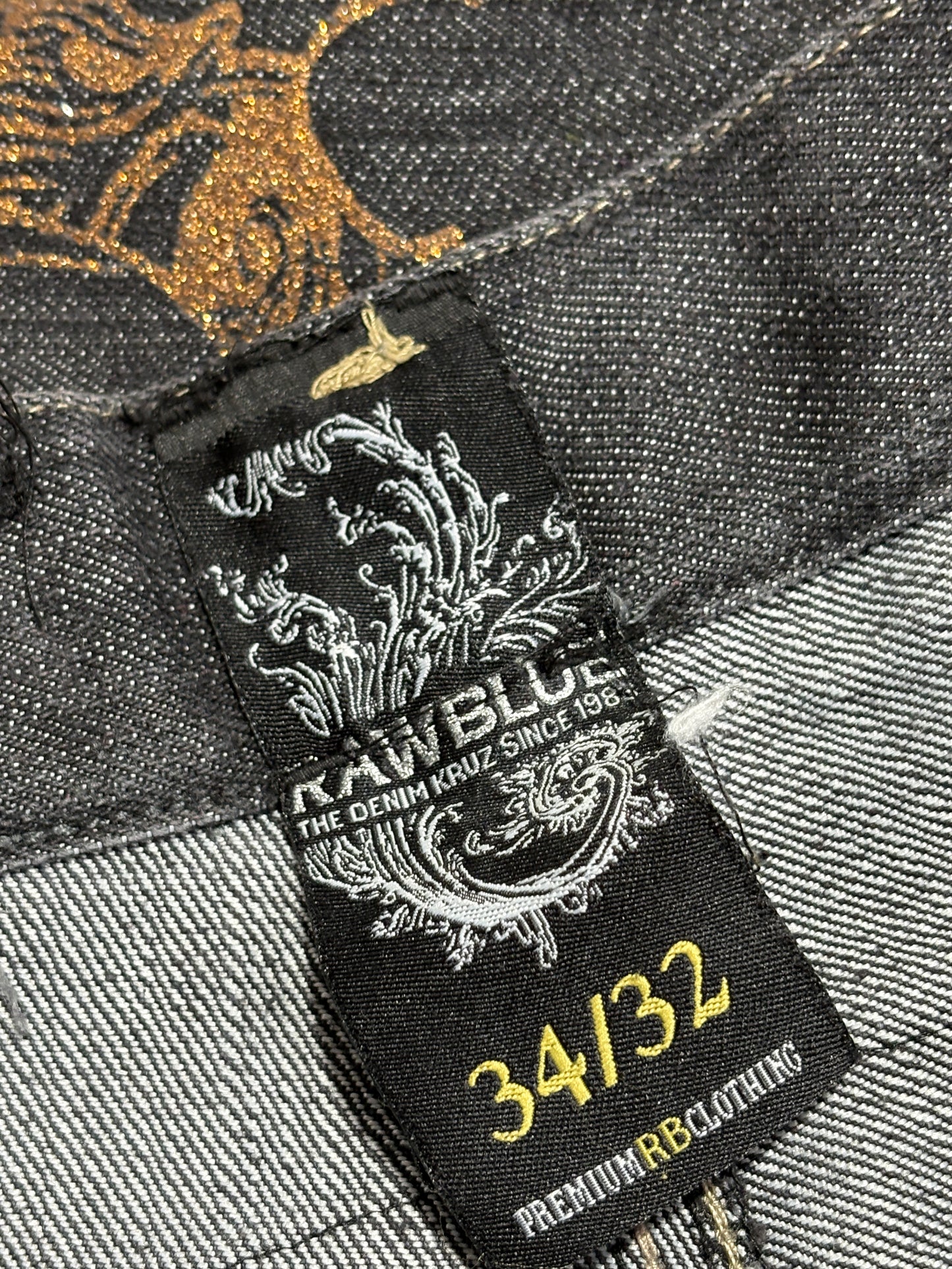 2000s Raw Blue Baggy Jeans