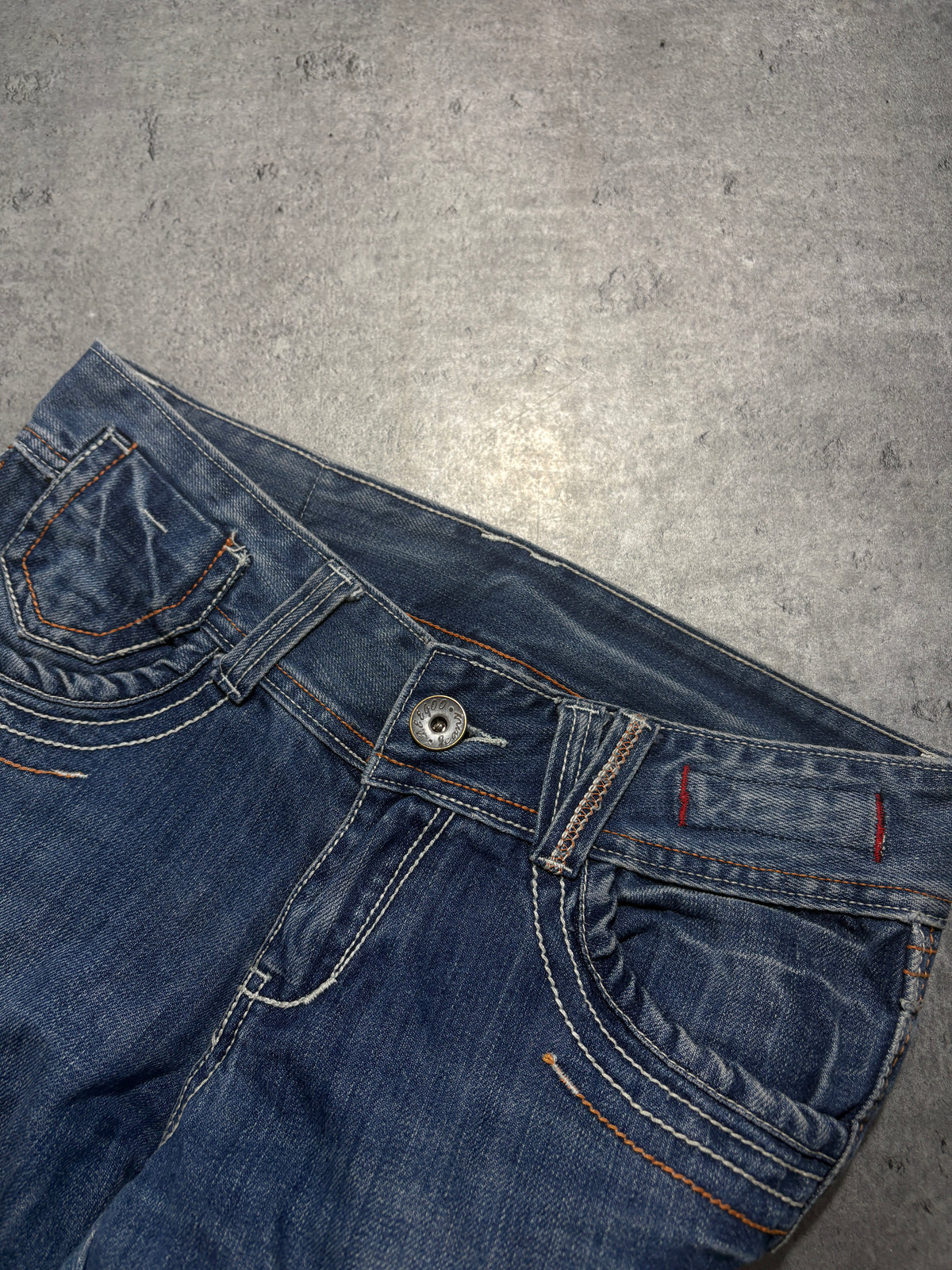 2000s Flared Embroidery  Jeans y2k