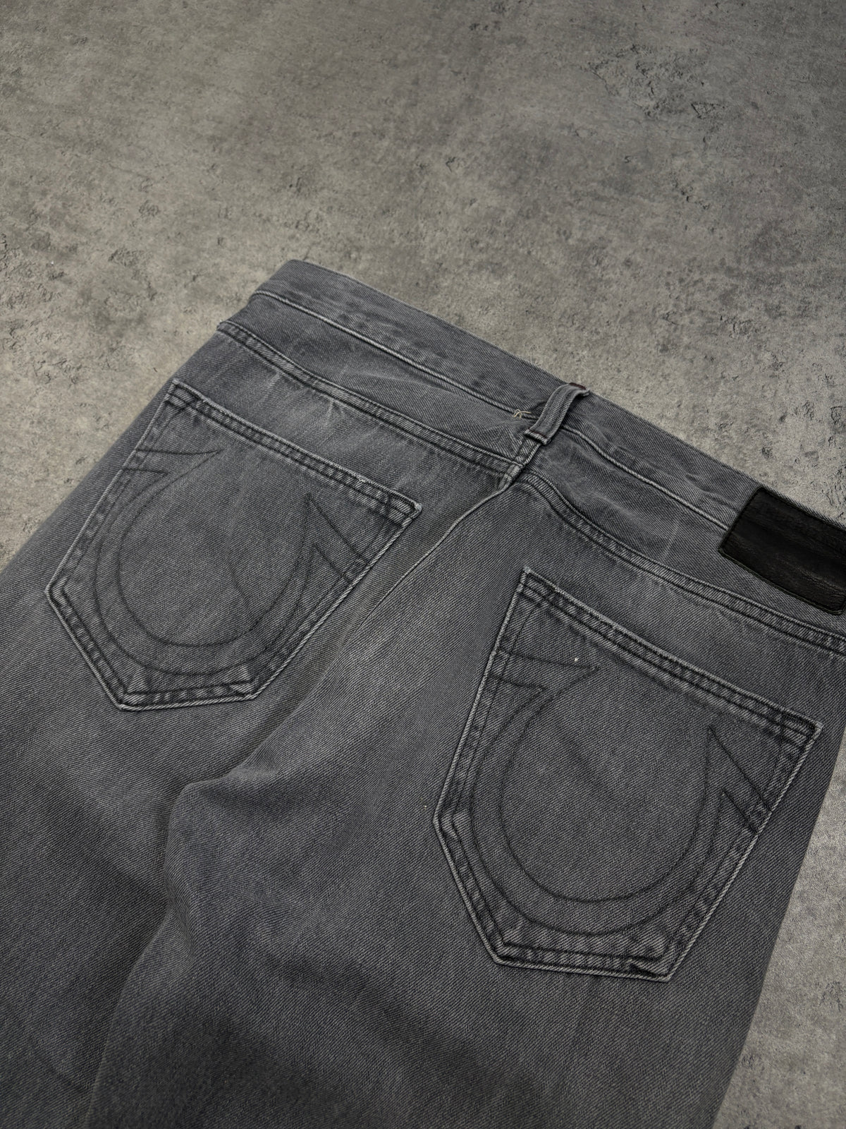 2000s True Religion Light Grey Jeans