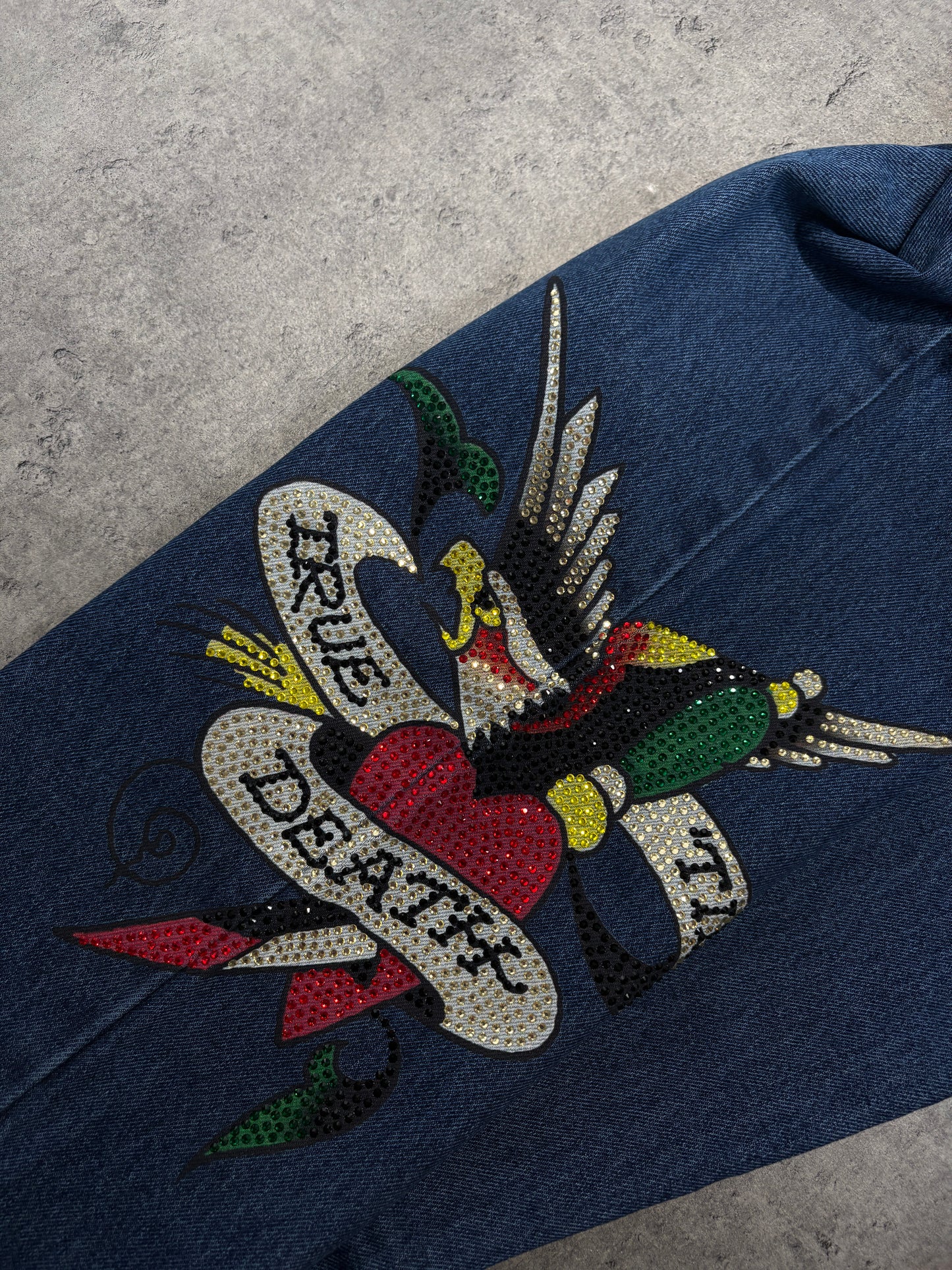 Ed Hardy Embroidery Red Jeans
