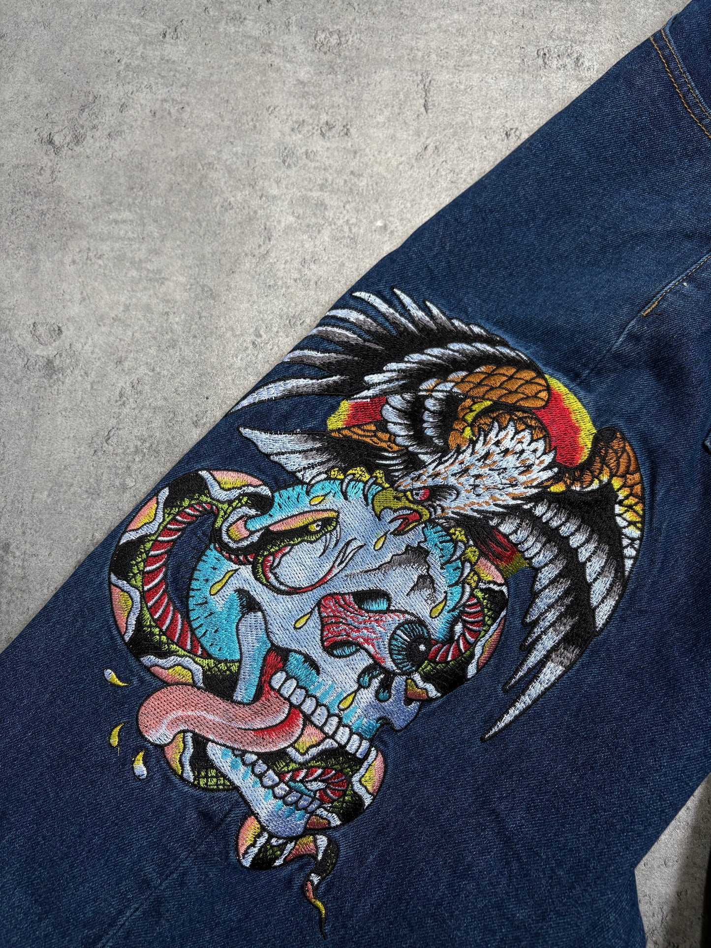 Ed Hardy Printed Baggy Jeans