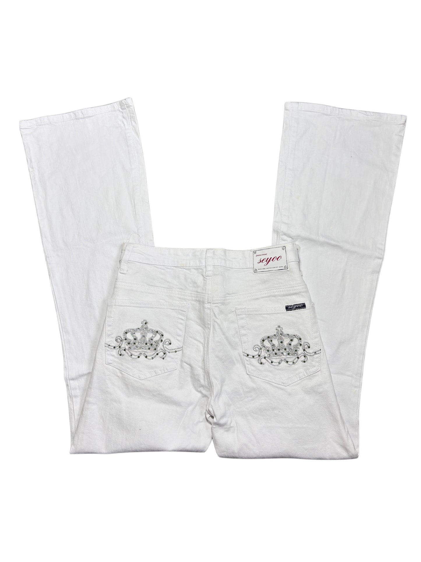 2000s White Crowns Silver Jeans