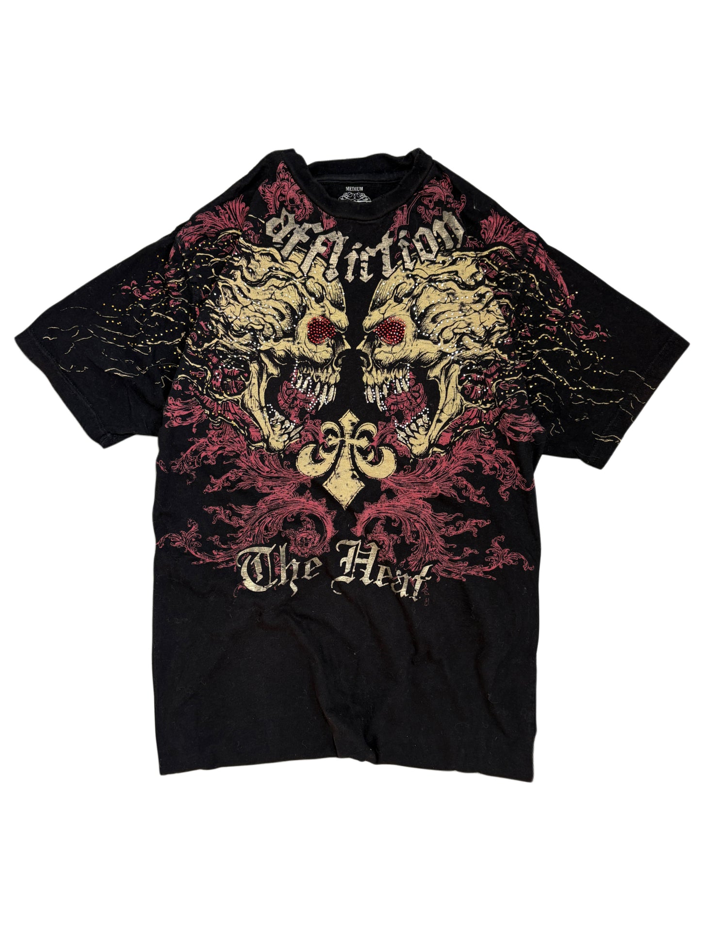 2000s Affliction skulls t-shirt