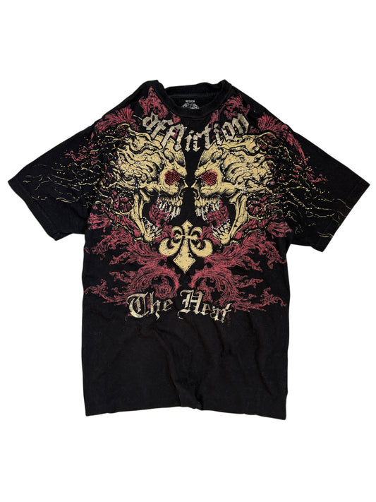 2000s Affliction skulls t-shirt
