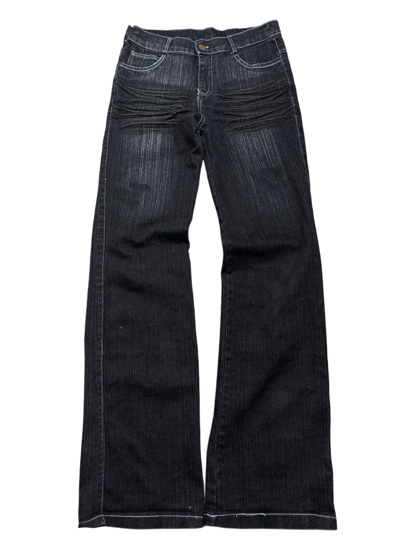 2000s washed crown jeans japan style