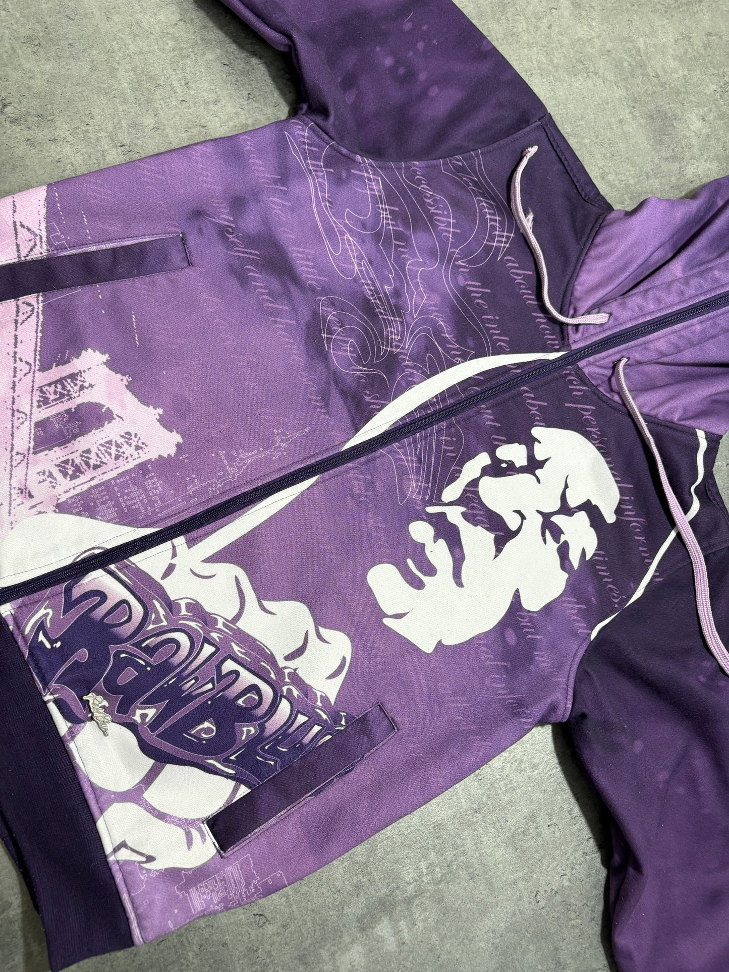 2000s Raw Blue Rap full zip hoodie *RARE*
