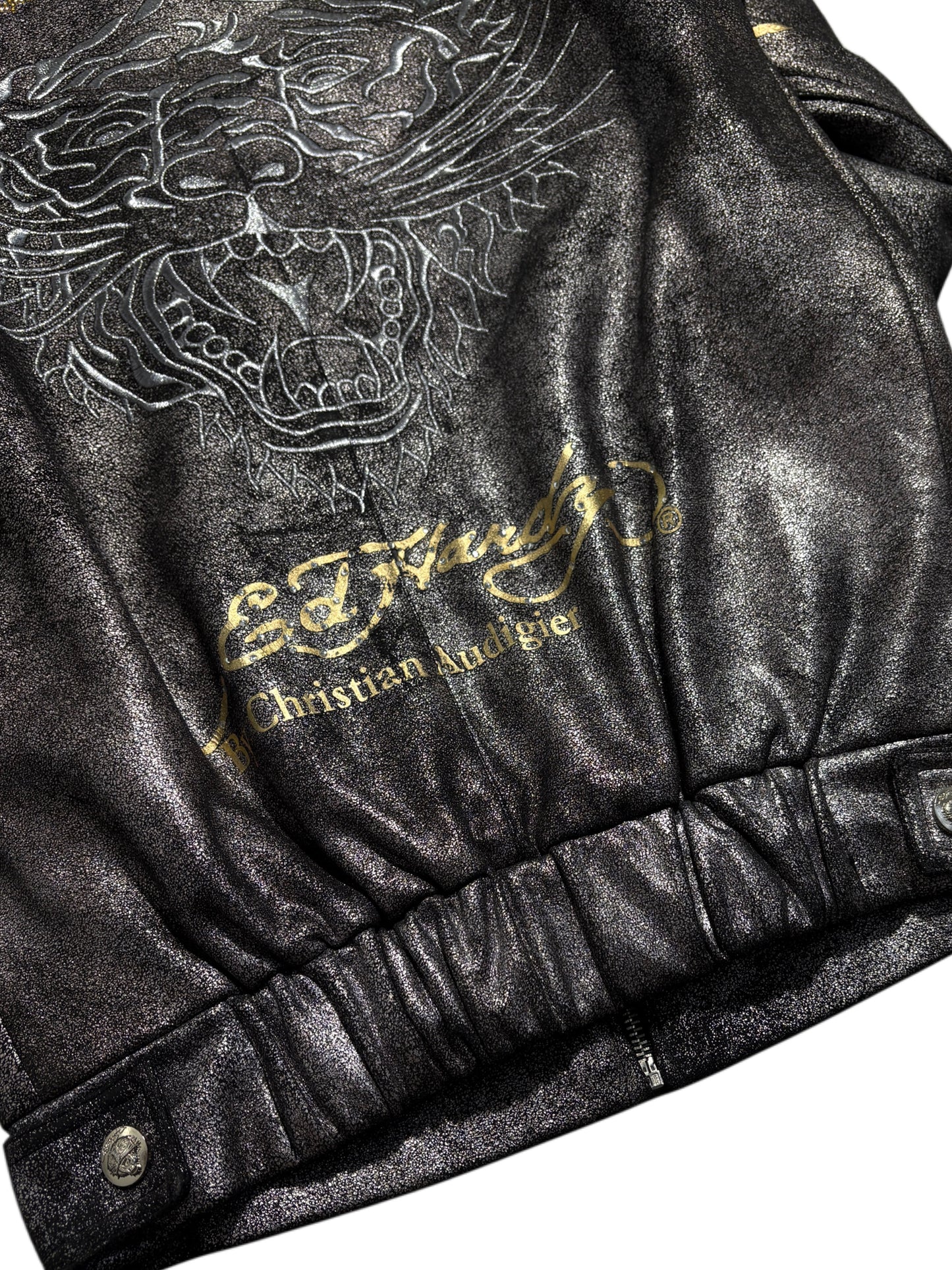 2000s *RARE* ED HARDY CHRISTIAN AUDIGIER ZIP UP JACKET ☣️