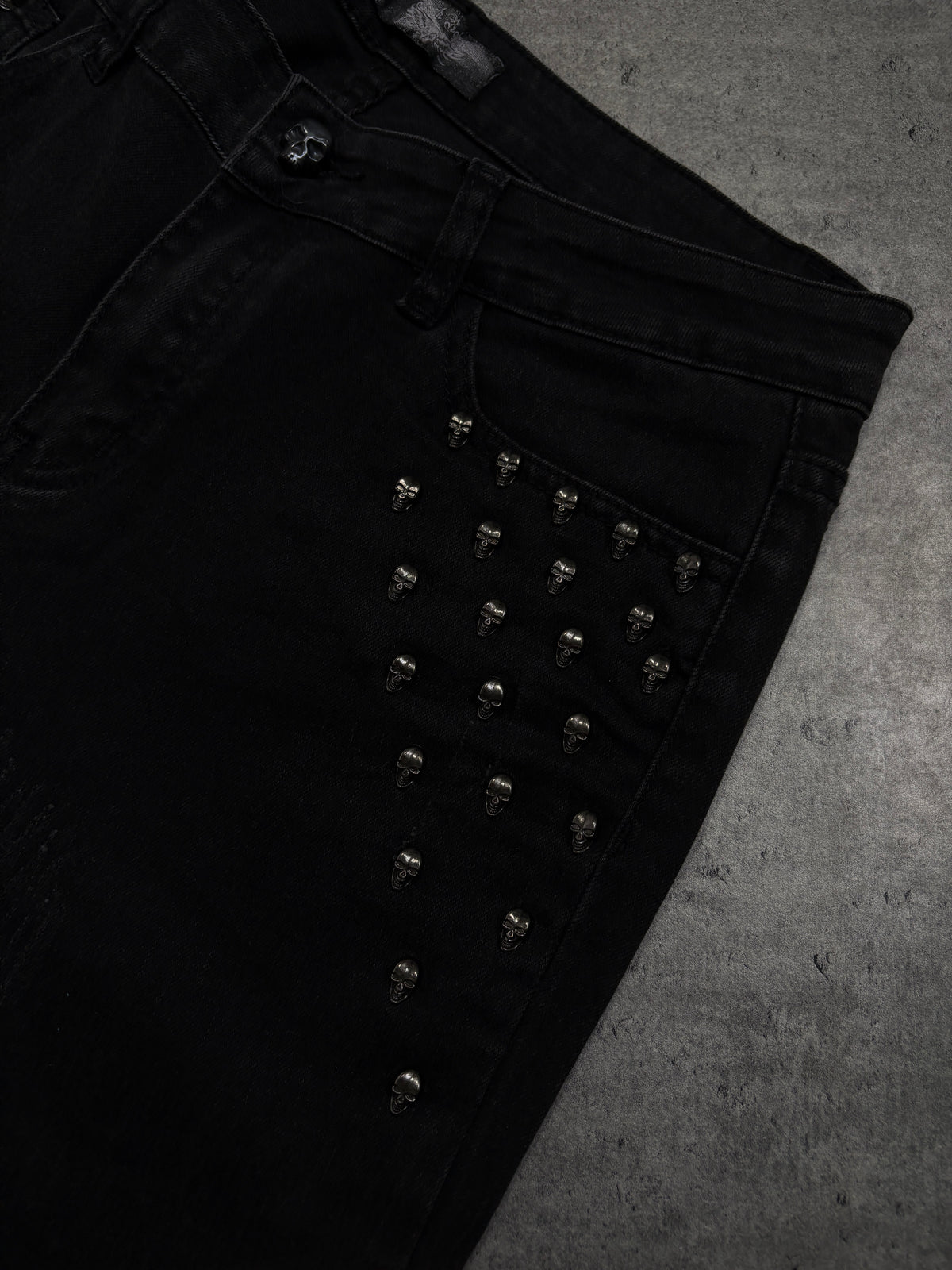 2000s alternative Rock Rebel Mini Skulls Jeans Goth