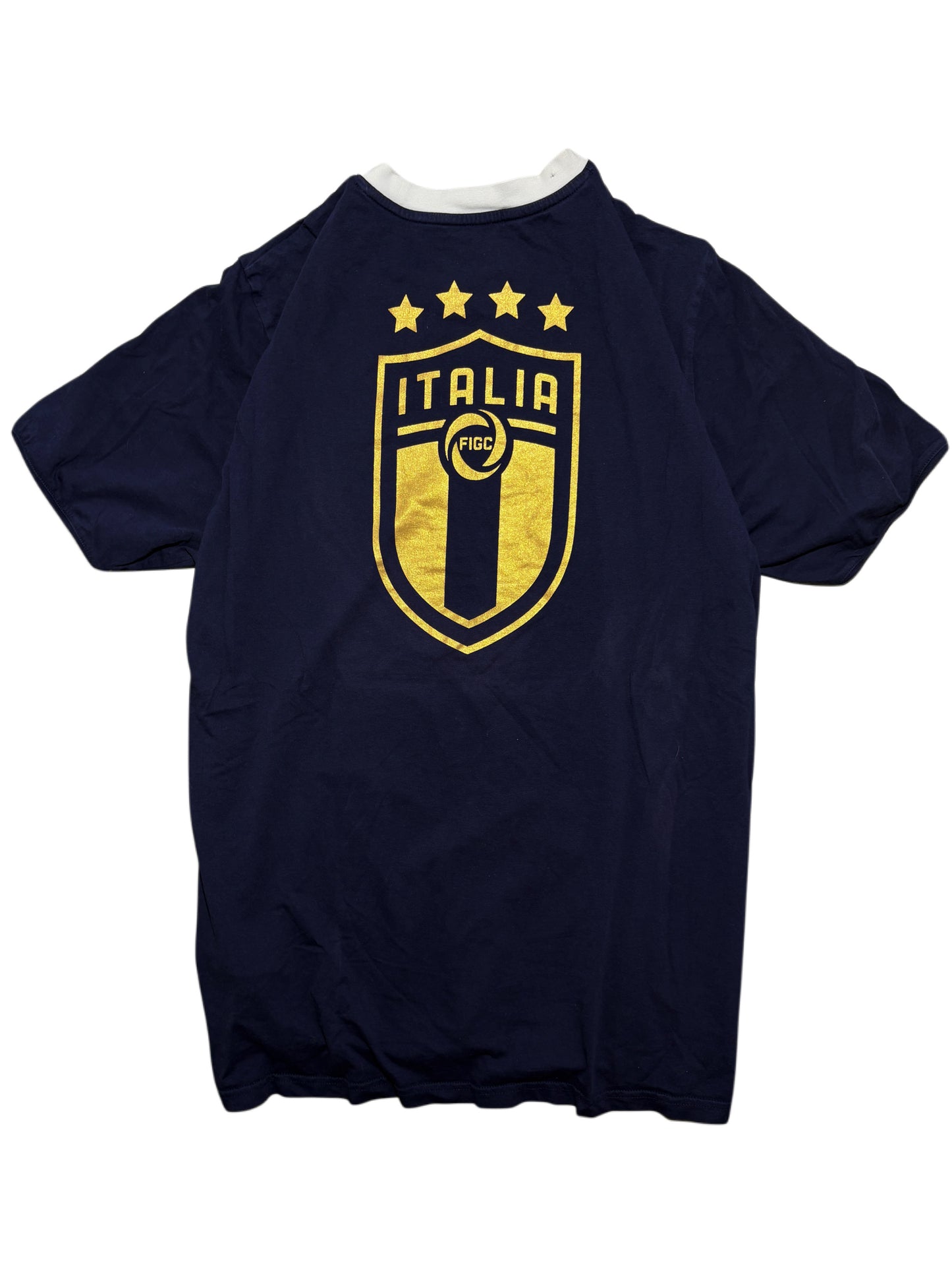 2000s Puma x Italia T-shirt Navy