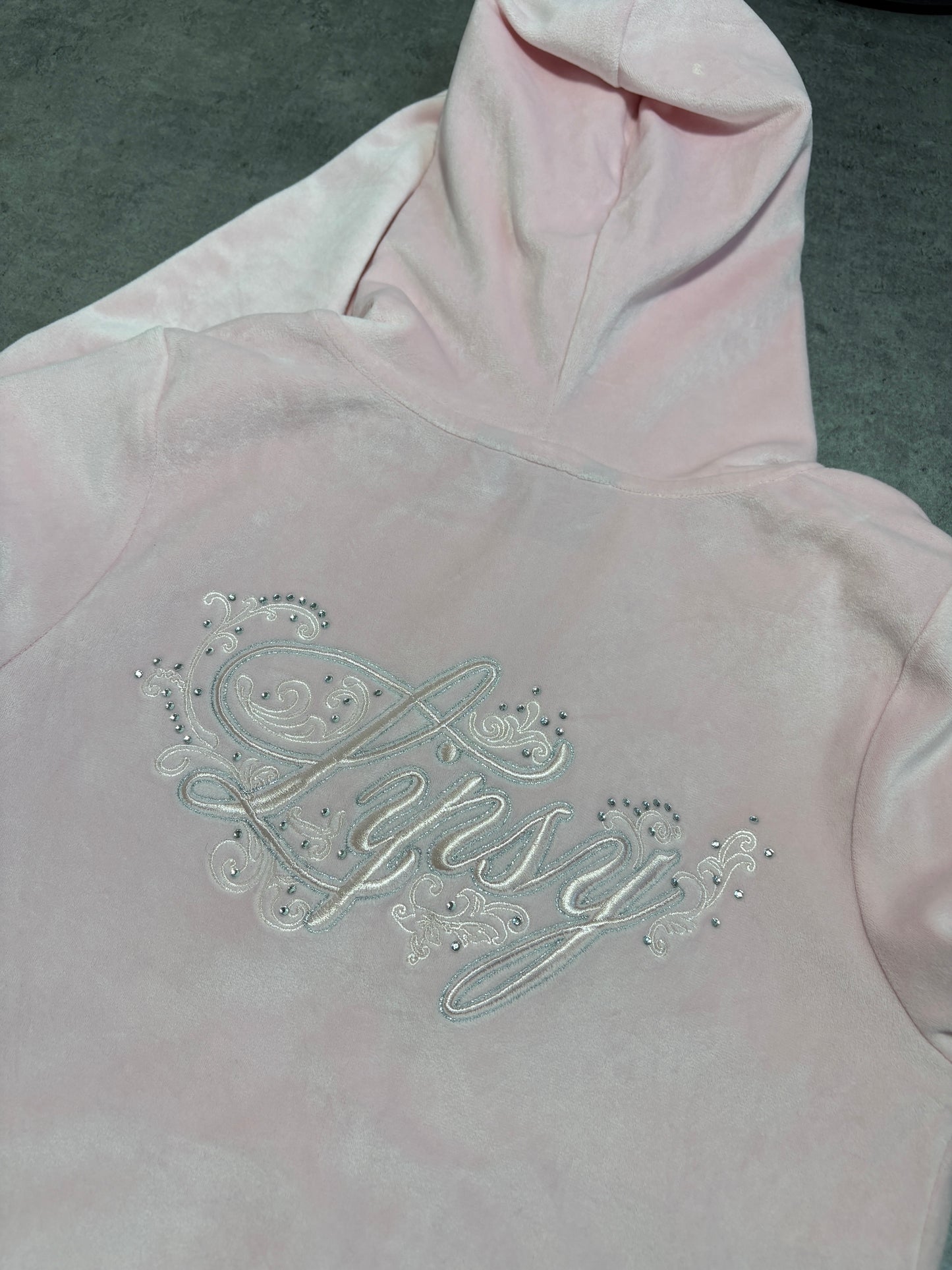 2000s Lipsy london welur zip up hoodie welurowa  bluza Juicy vibe