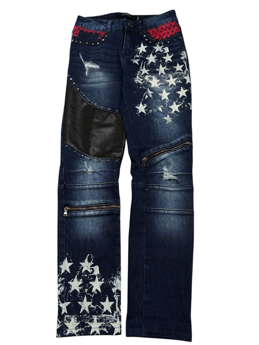 2000s Rock Rebel USA Flag Skinny Jeans archive