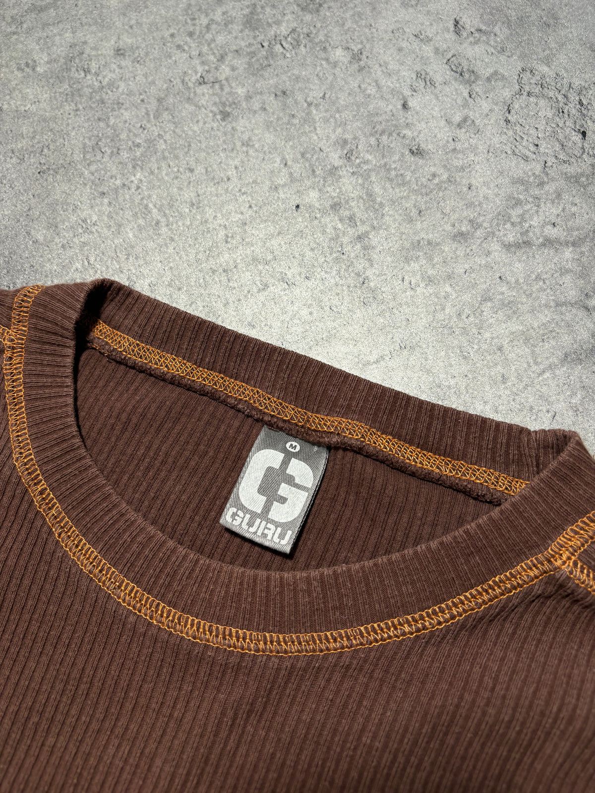 2000s Guru Waffle Longsleeve Prażkowany