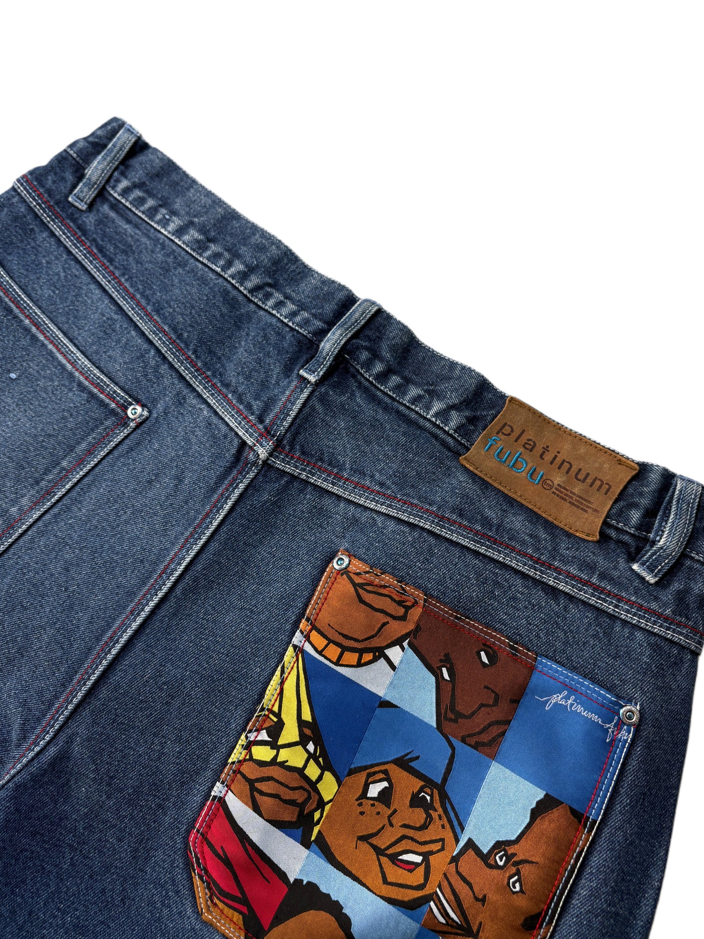 2000s *RARE* FUBU PLATINIUM FAT ALBERT BAGGY JEANS