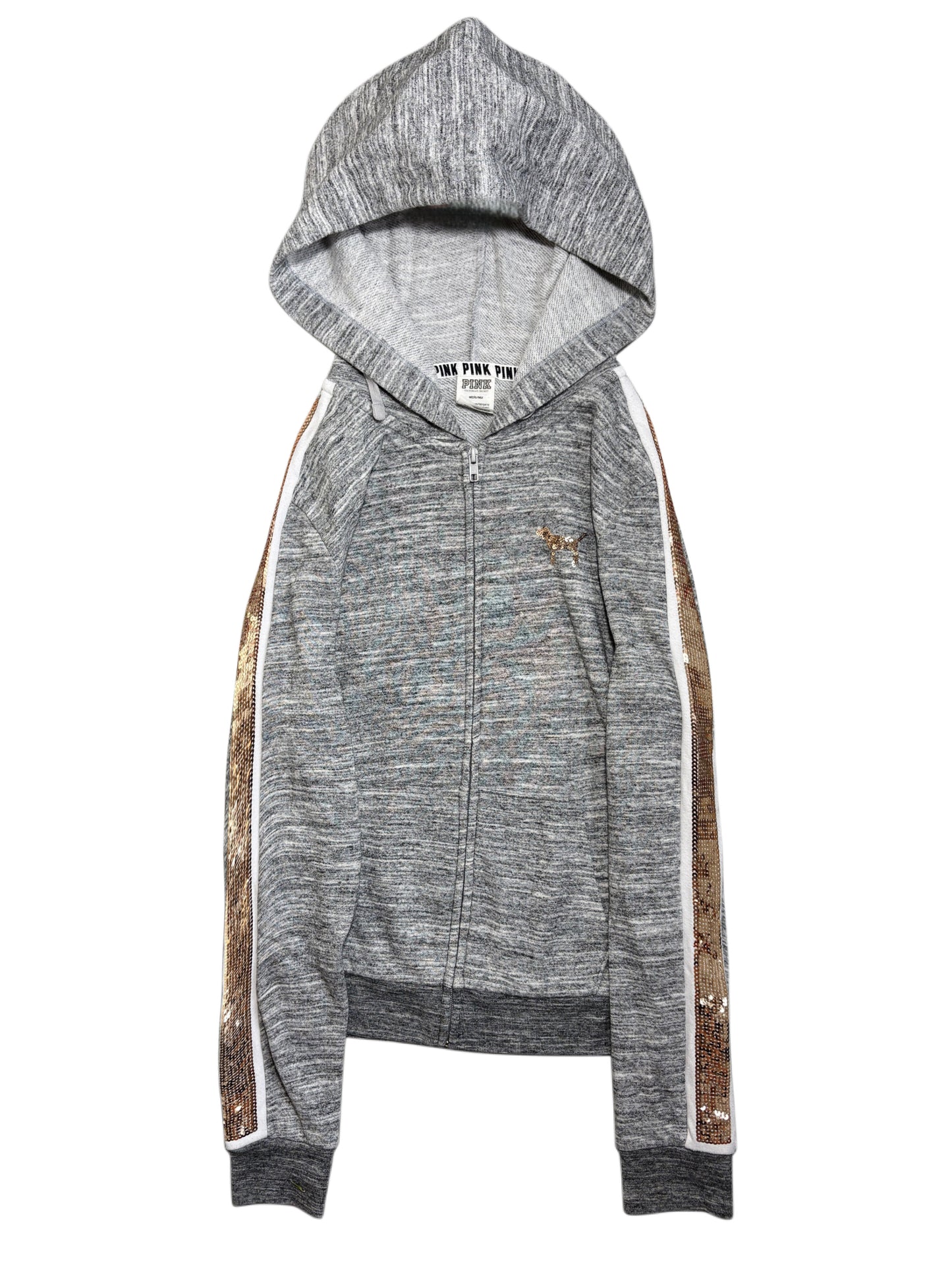 2000s Pink by Victoria Secret Y2K Zip Up Hoodie