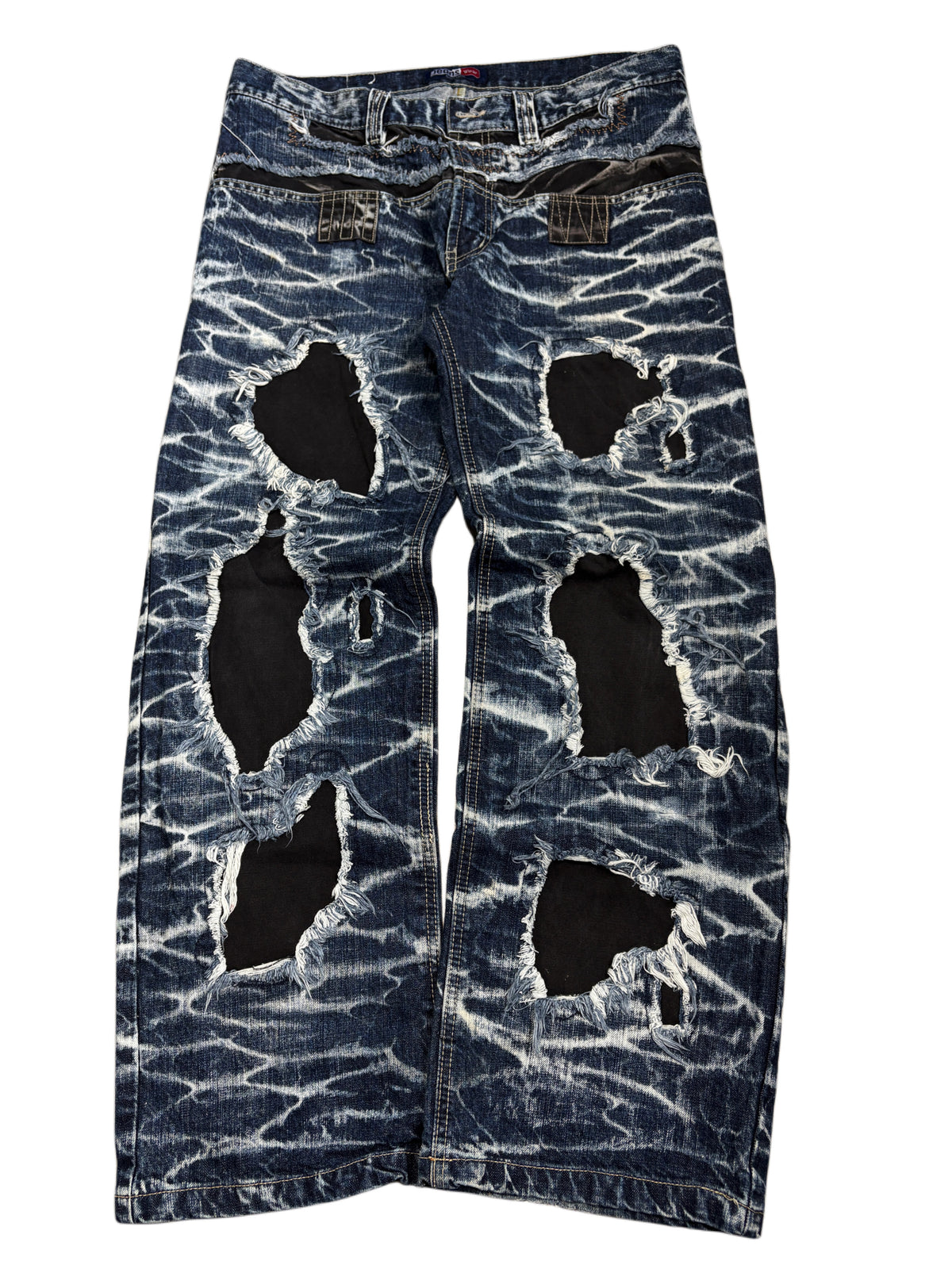 2000s Distressed Patch Jeans