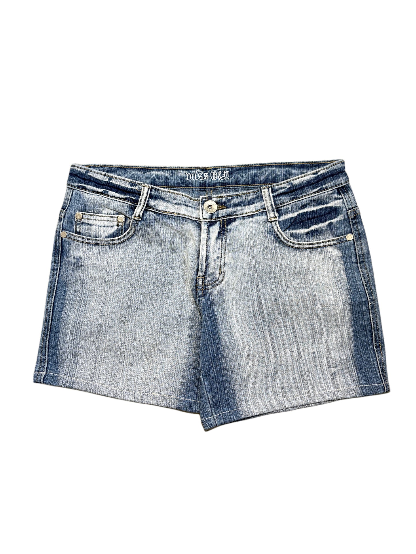 2000s Miss O&Y cross denim shorts
