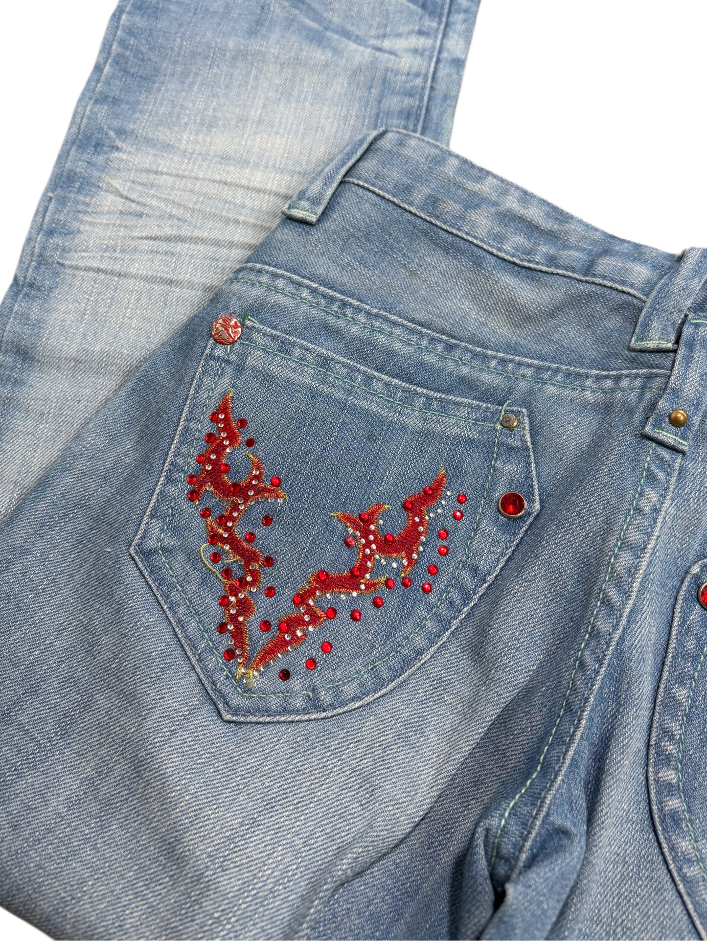 2000s Blue queen washed deadstock jeans