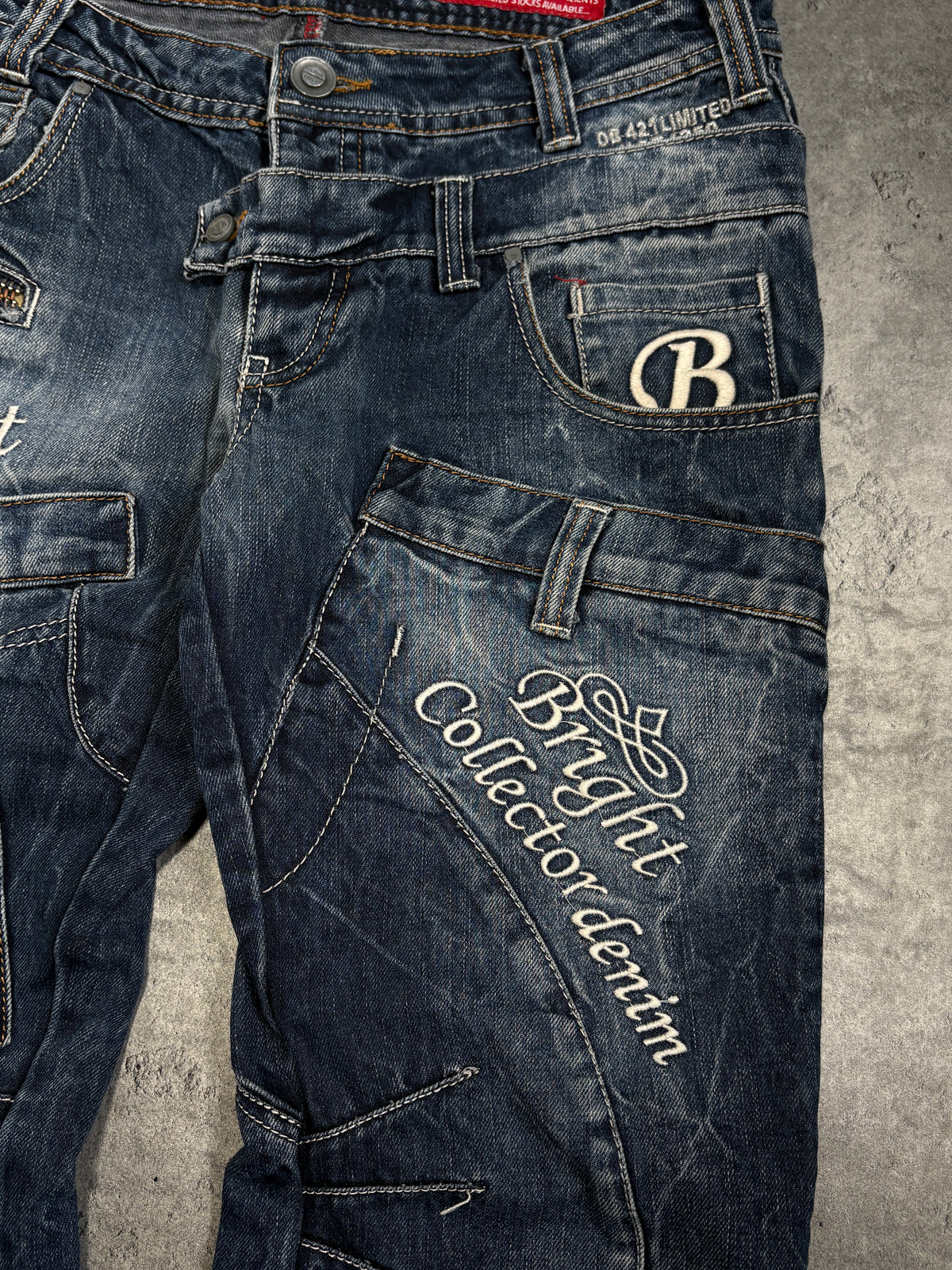2000s Jeans Bright Y2K japan style Jeans Patchwork