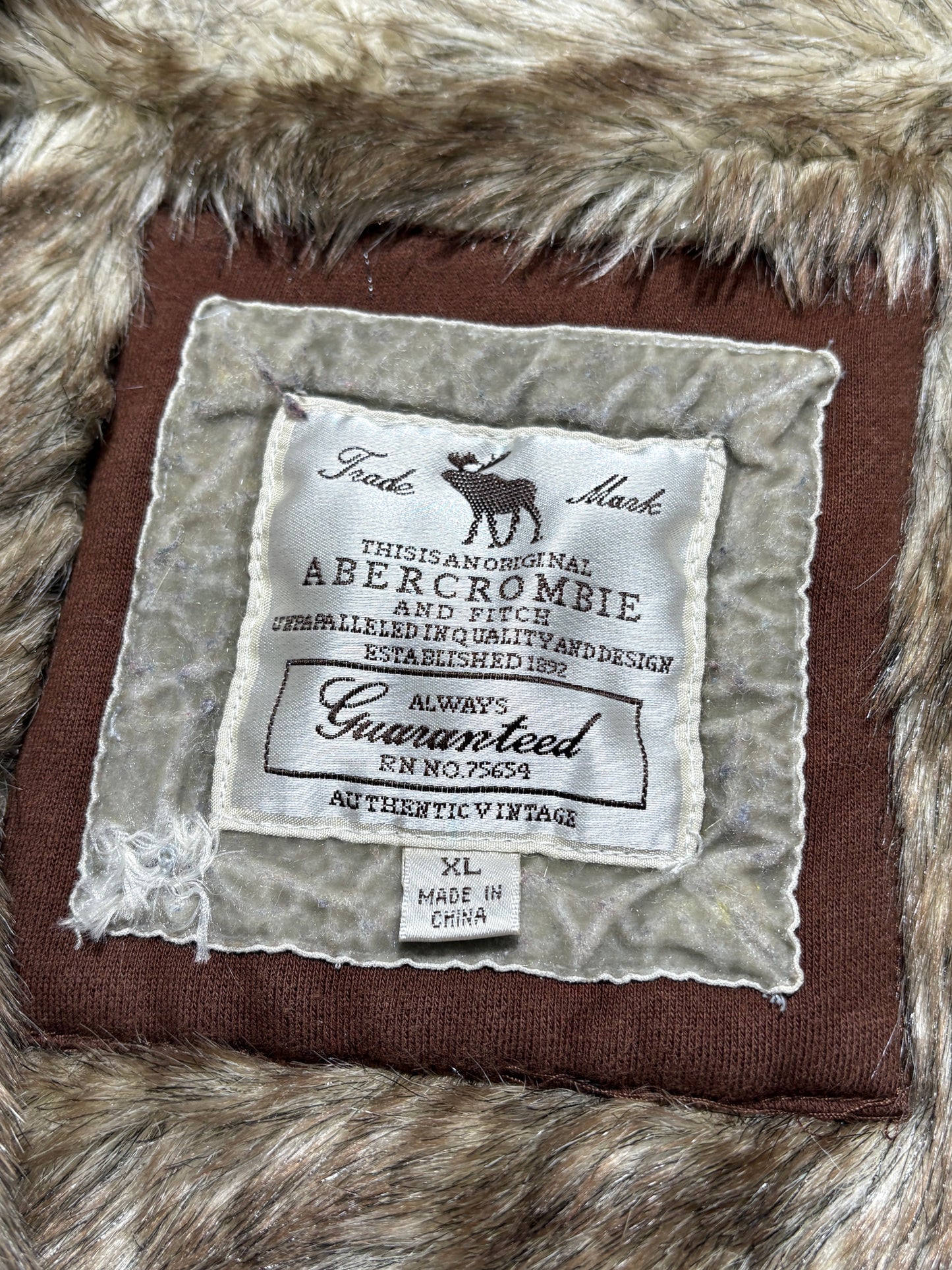 2000s Abercrombie fur zip hoodie