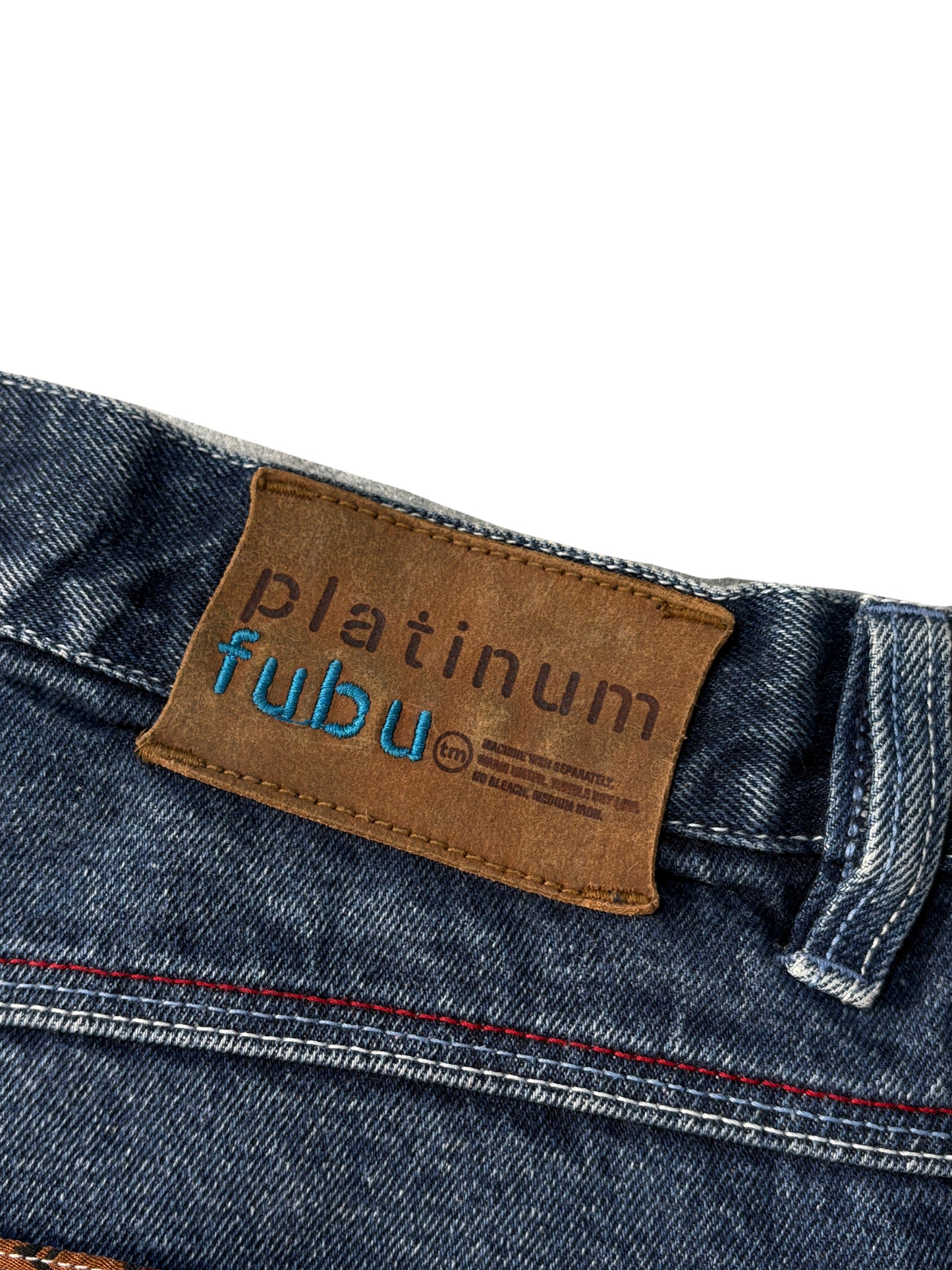 2000s *RARE* FUBU PLATINIUM FAT ALBERT BAGGY JEANS