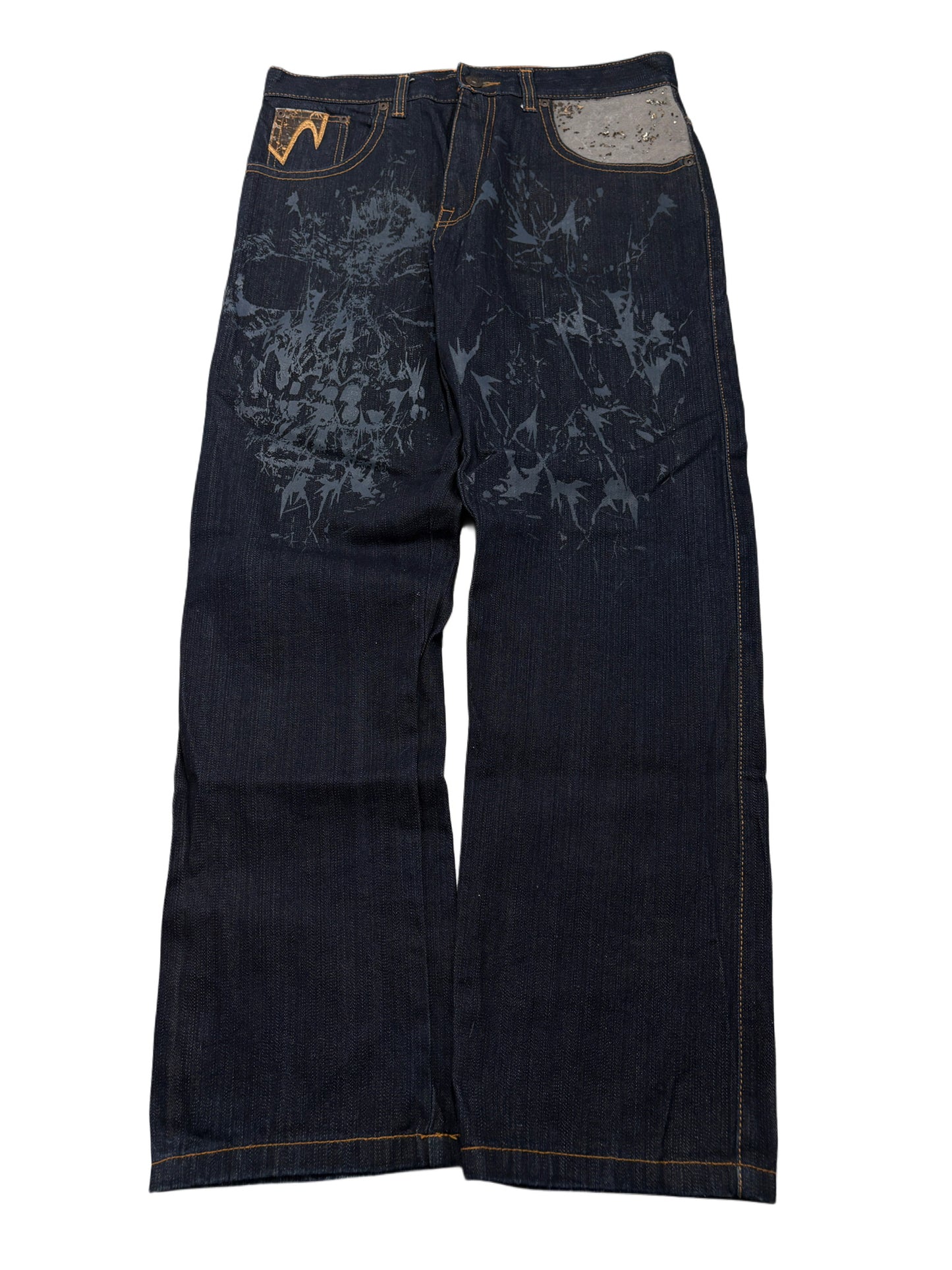 2000s Black Diamond Baggy Jeans