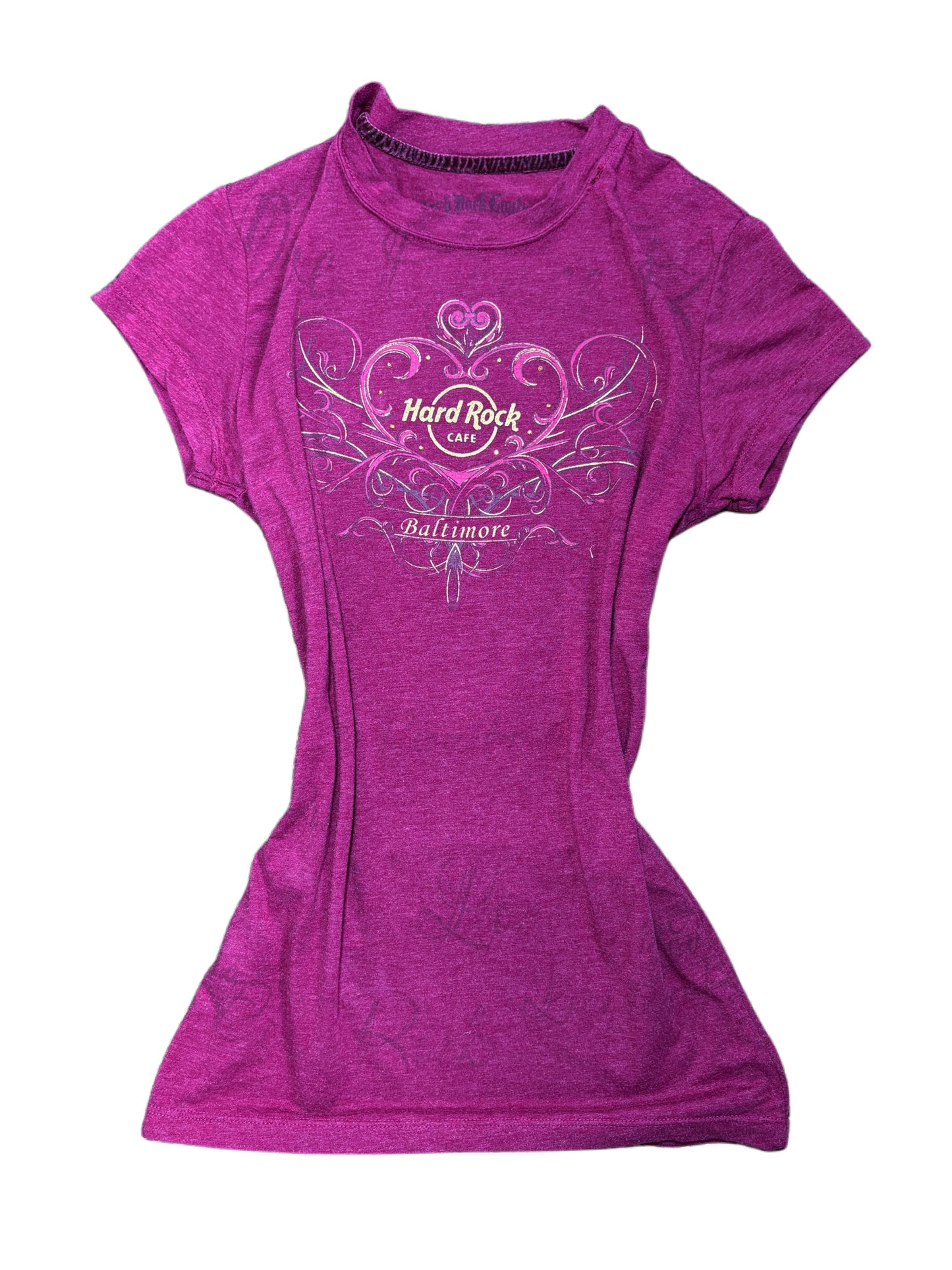 2000s Hard Rock Cafe pink tee