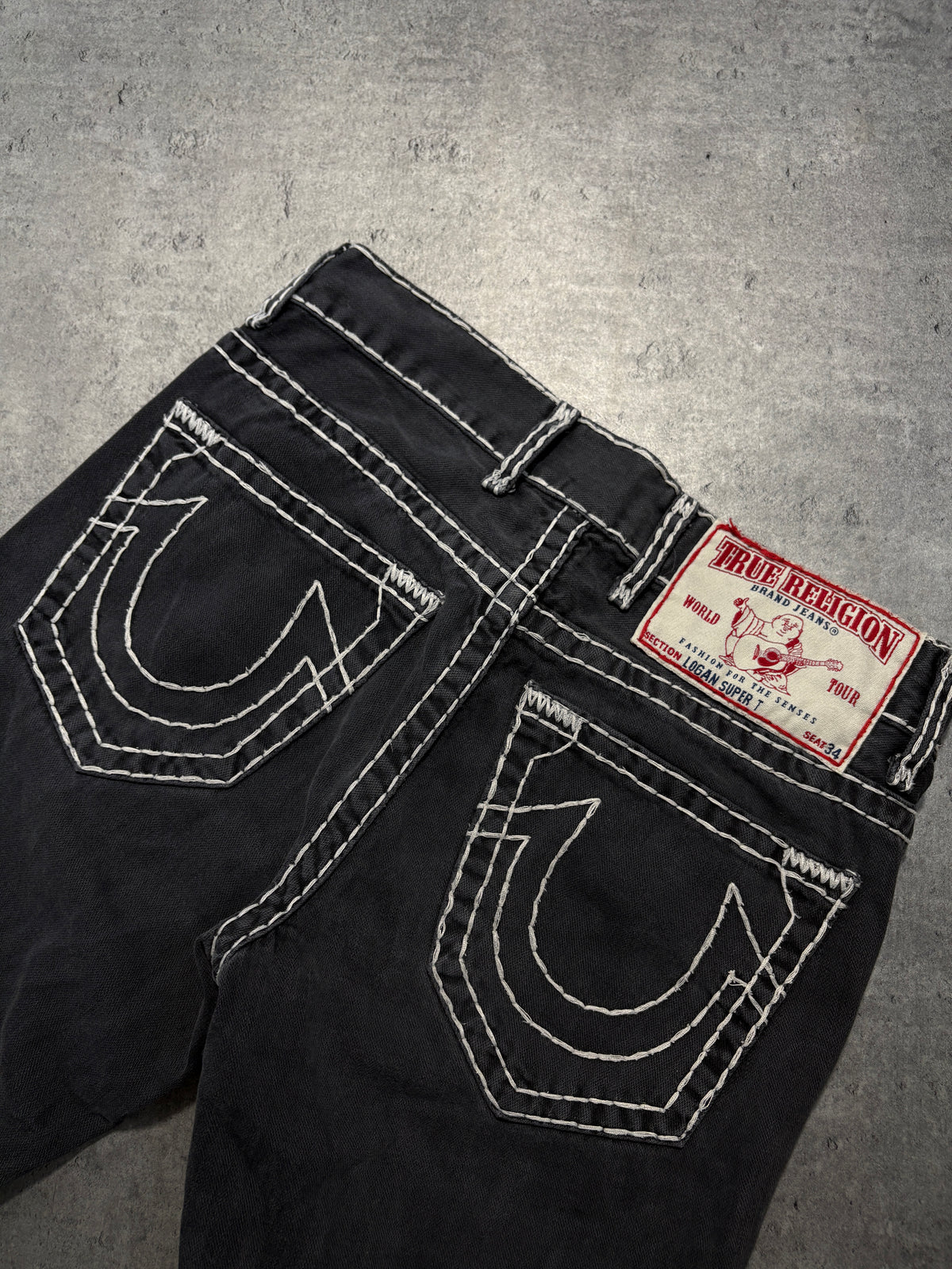 2000s *RARE* True Religion Black Y2K Jeans