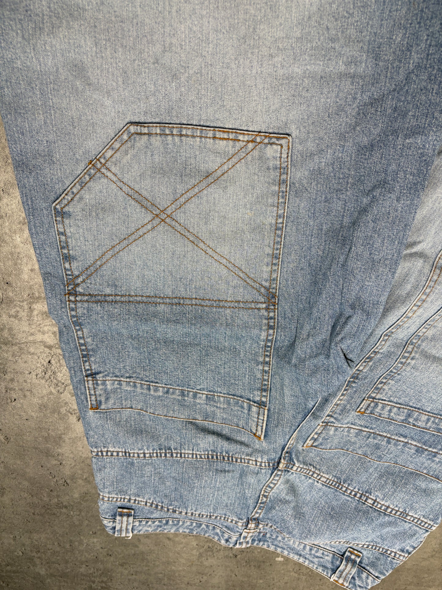 2000s Explorer Ultra Baggy Wide Leg Jeans techno
