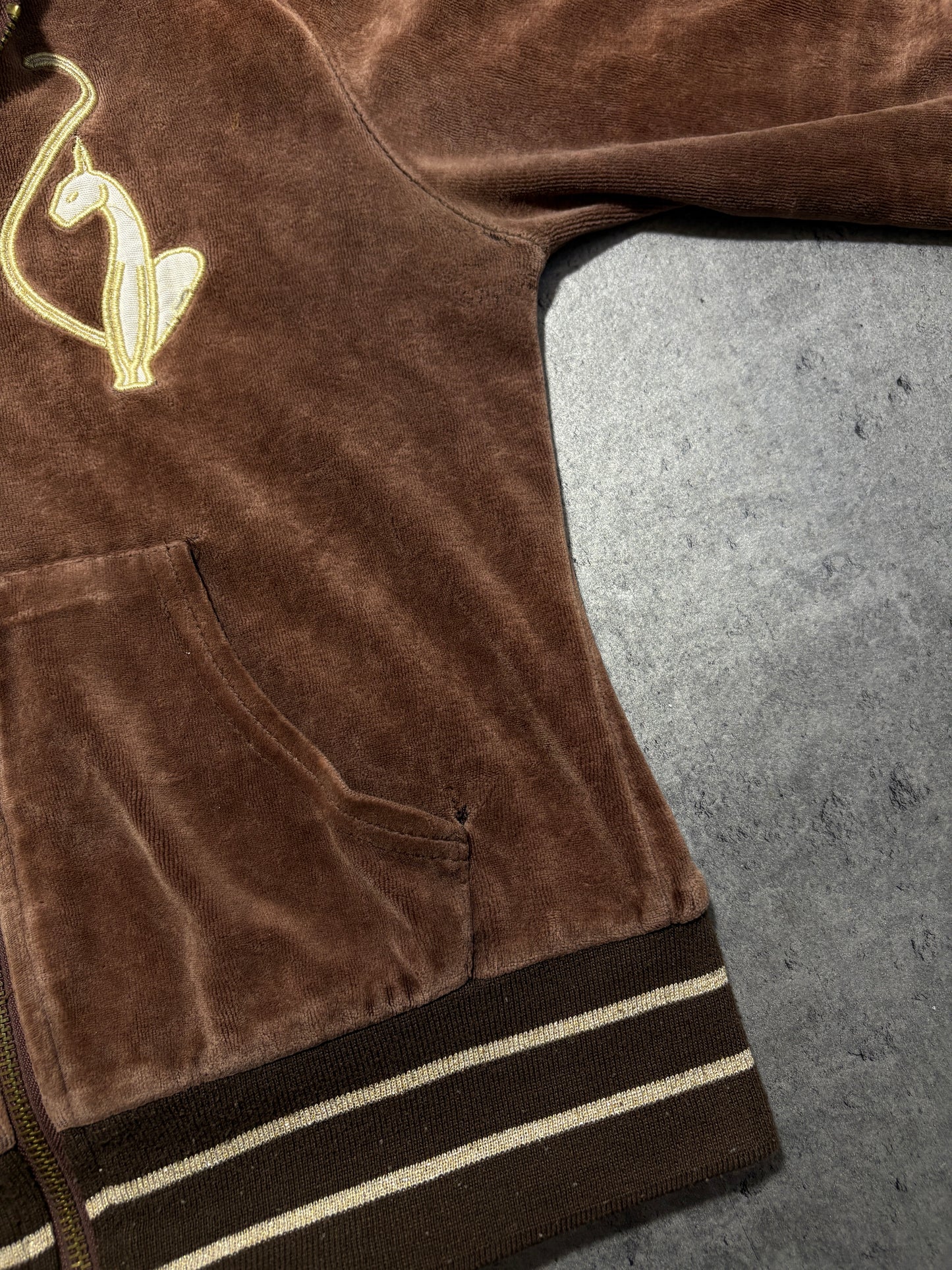 2000s Baby Phat Zip up Welur hoodie